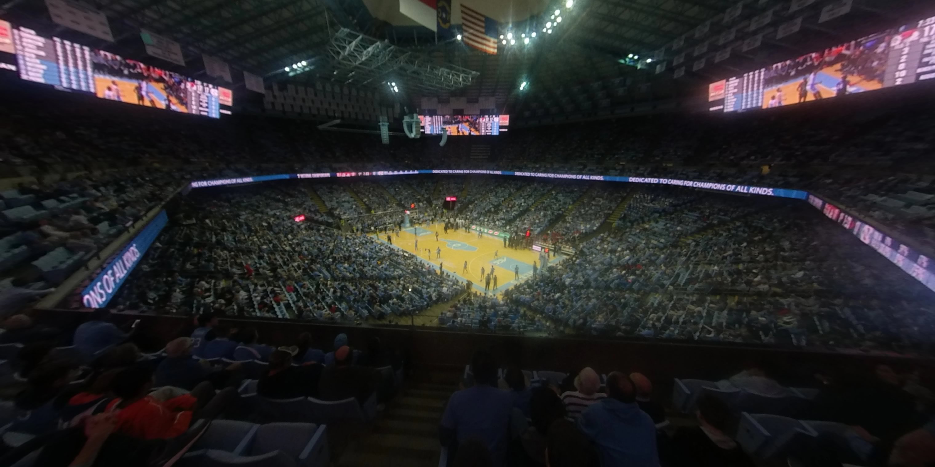 section 228a panoramic seat view  - dean smith center