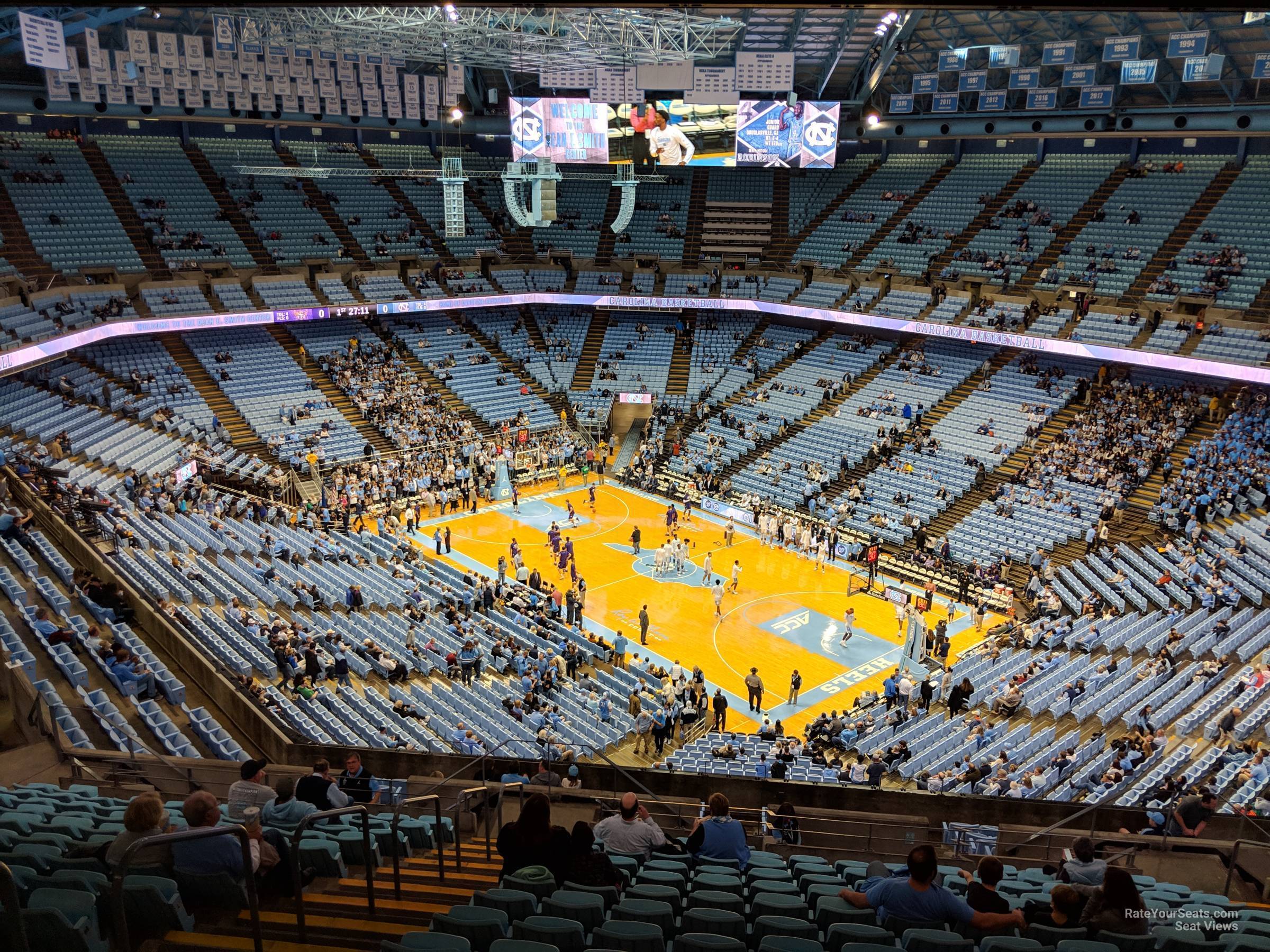 section 230, row s seat view - dean smith center