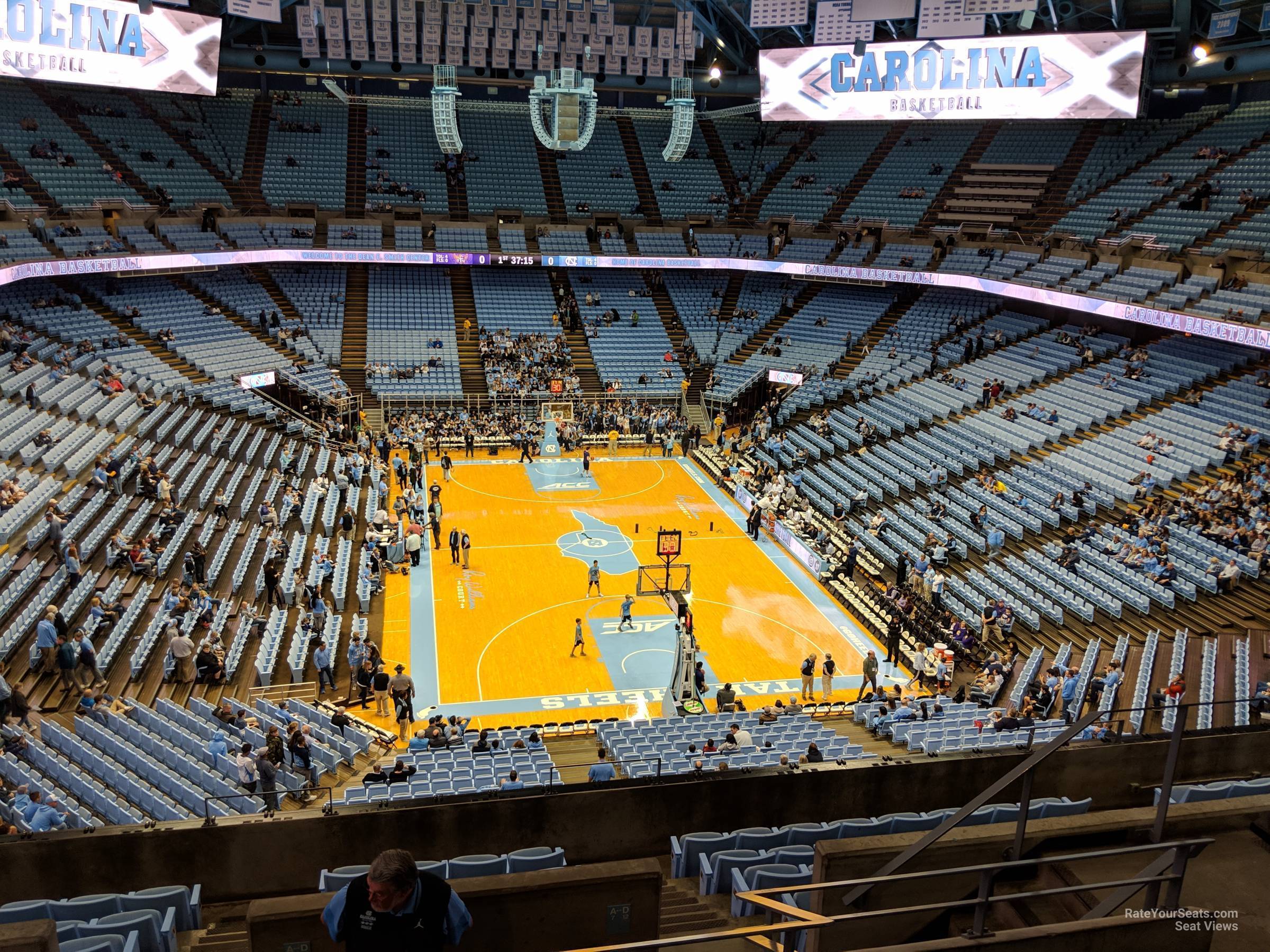 section 233, row i seat view  - dean smith center
