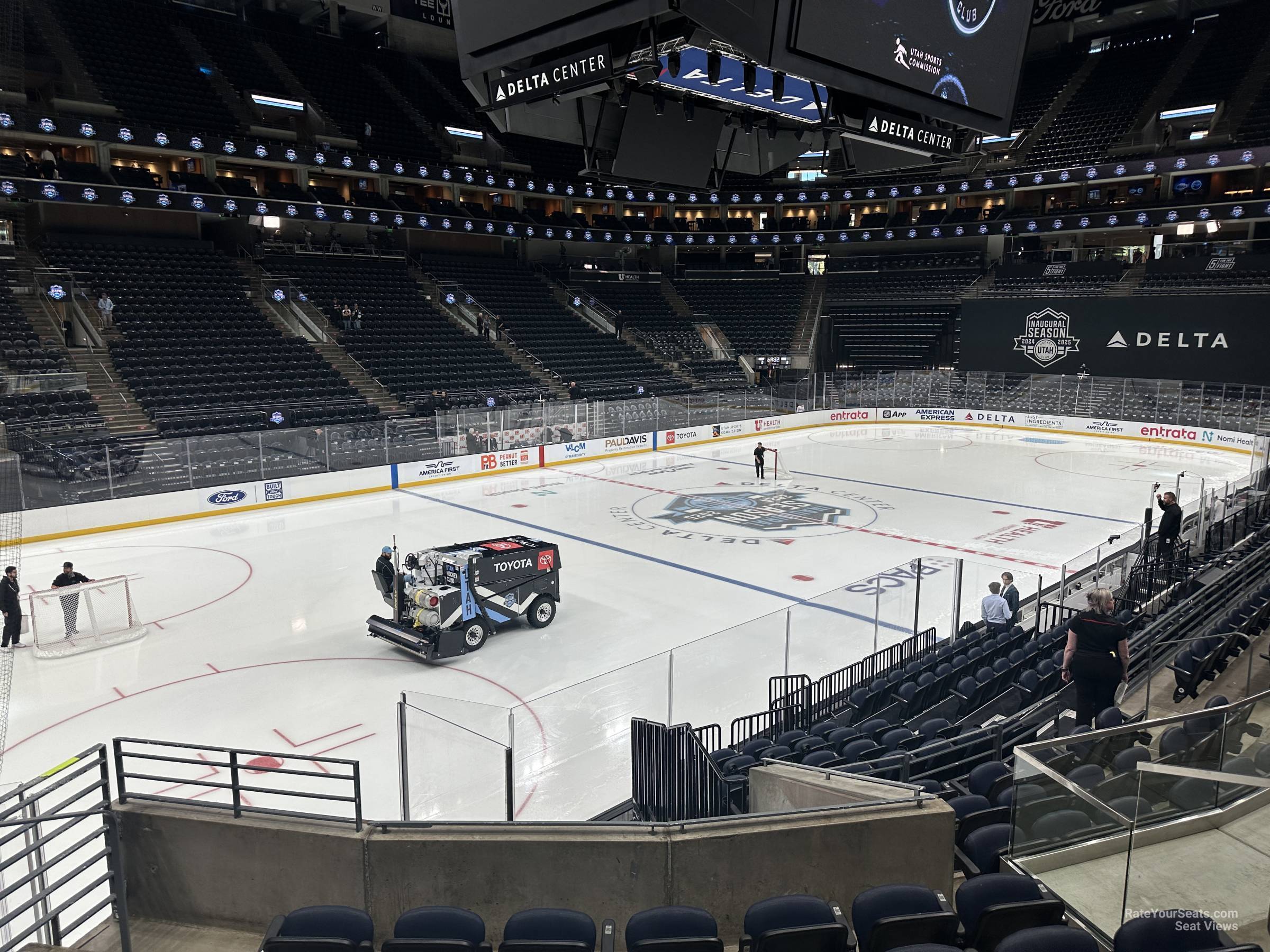 section 10, row 16 seat view for hockey - delta center
