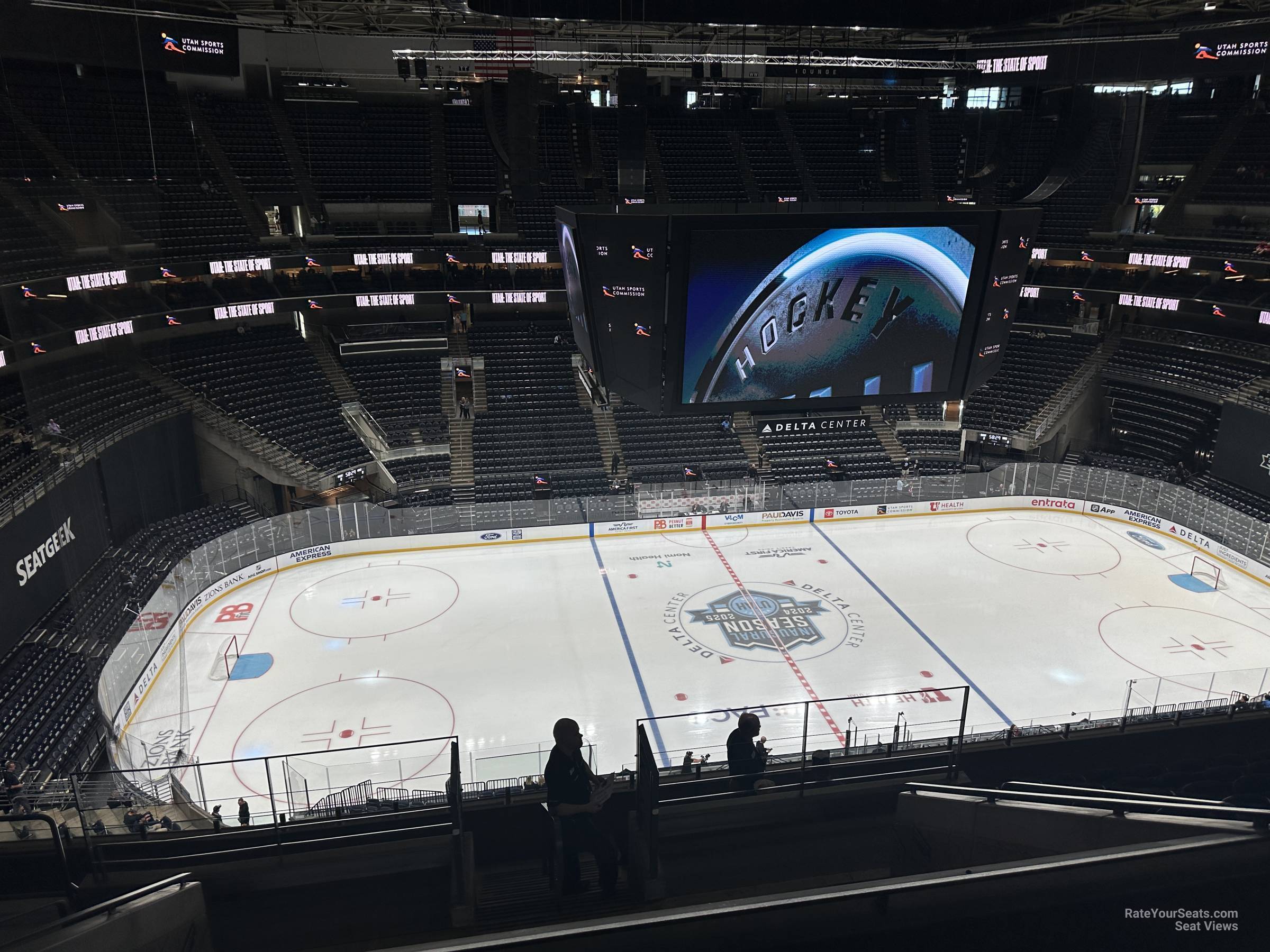 section 114, row 10 seat view for hockey - delta center