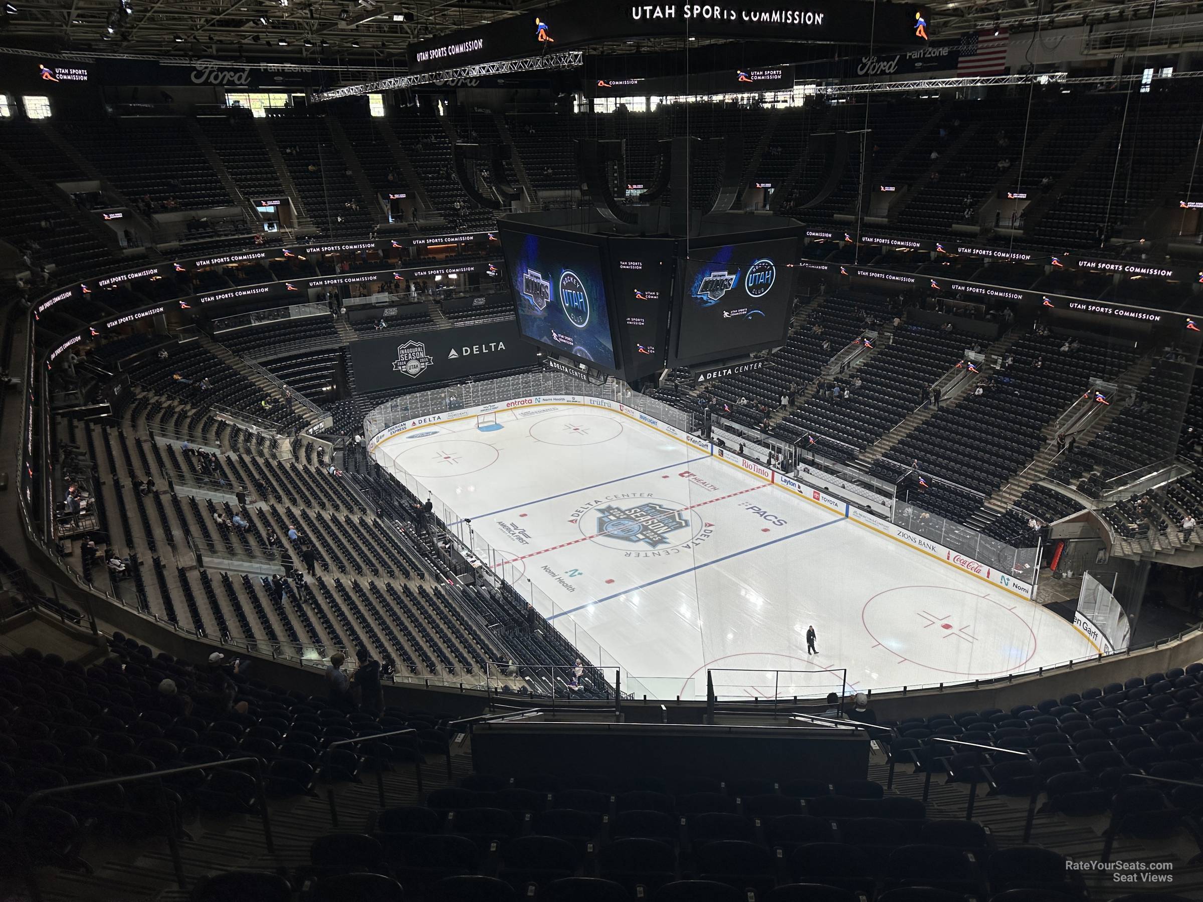 section 126, row 17 seat view  for hockey - delta center