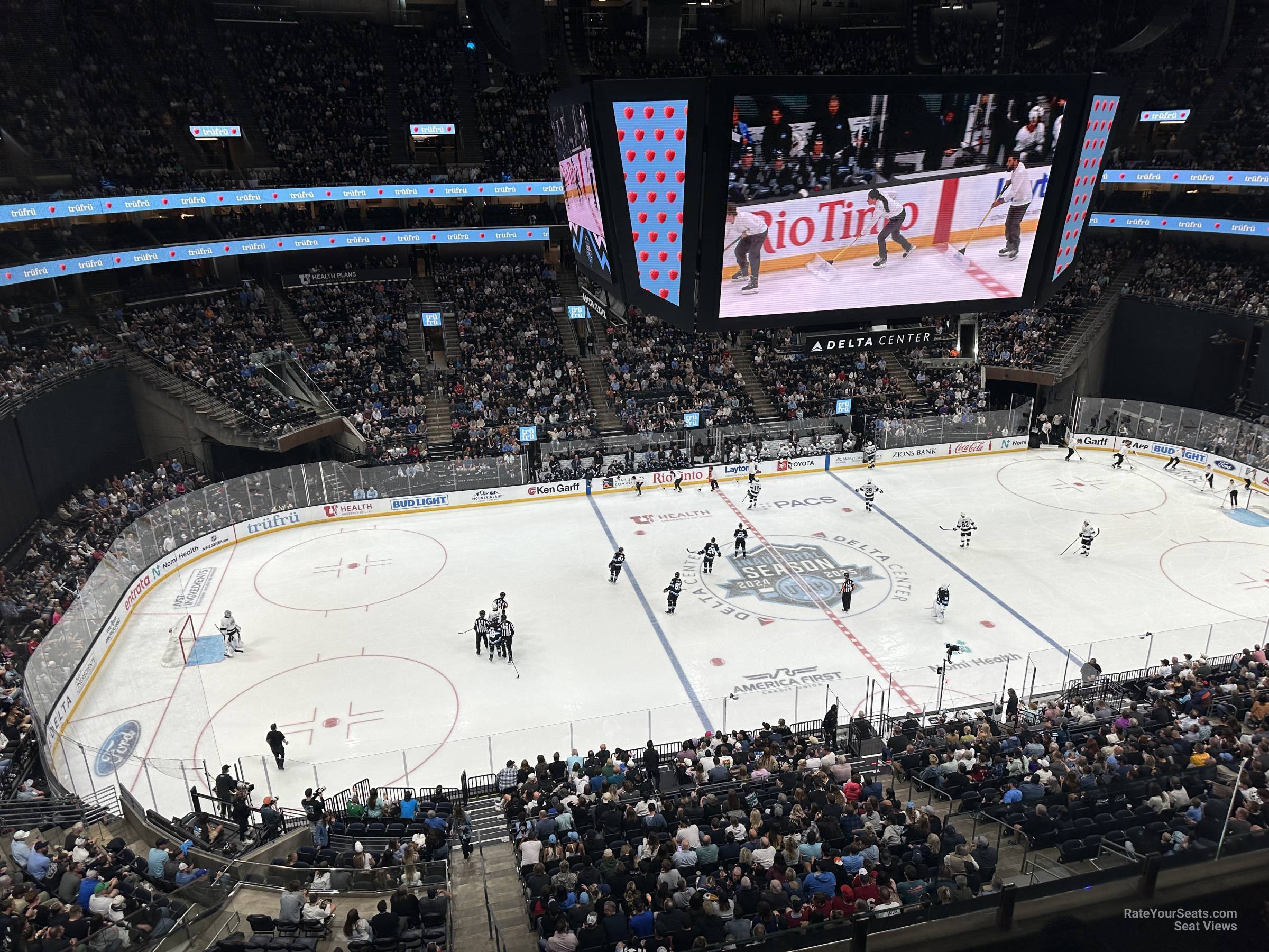 section 135, row 4 seat view  for hockey - delta center