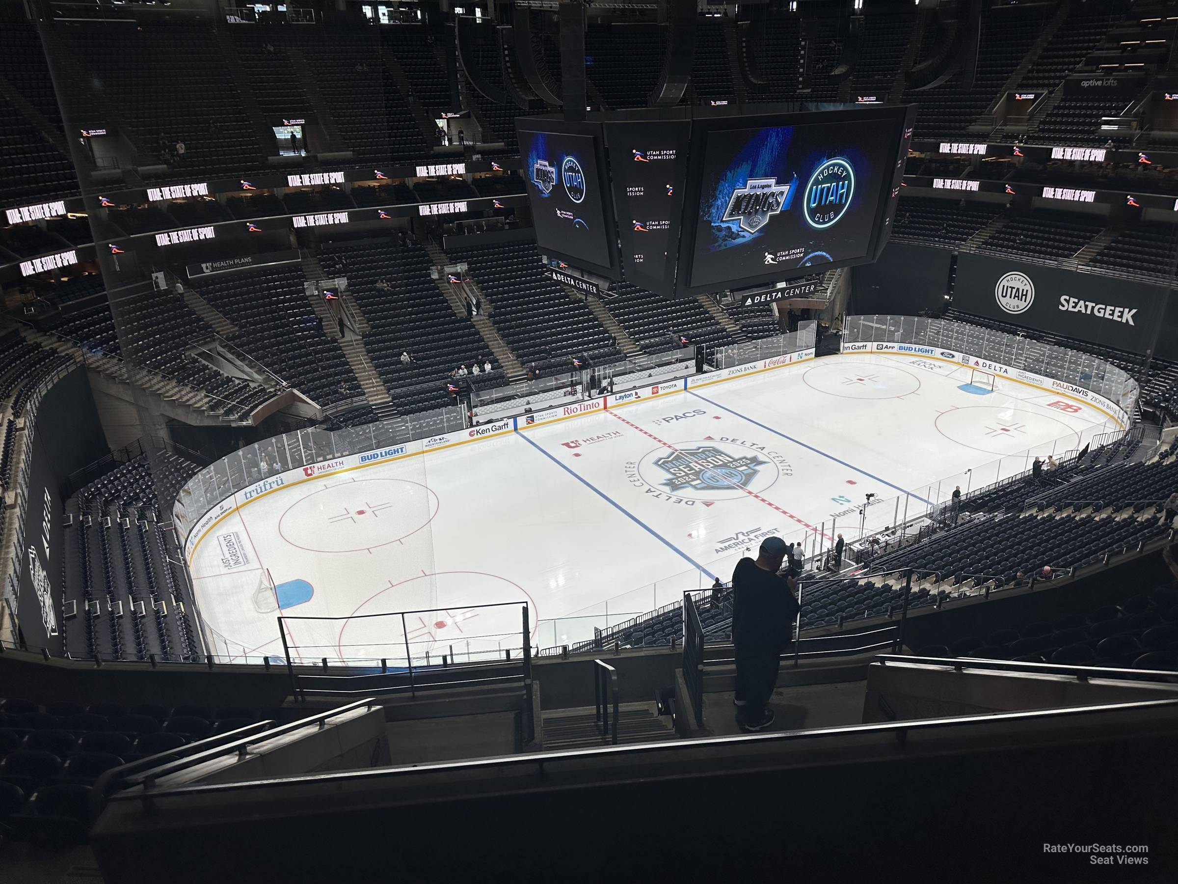 section 136, row 10 seat view  for hockey - delta center