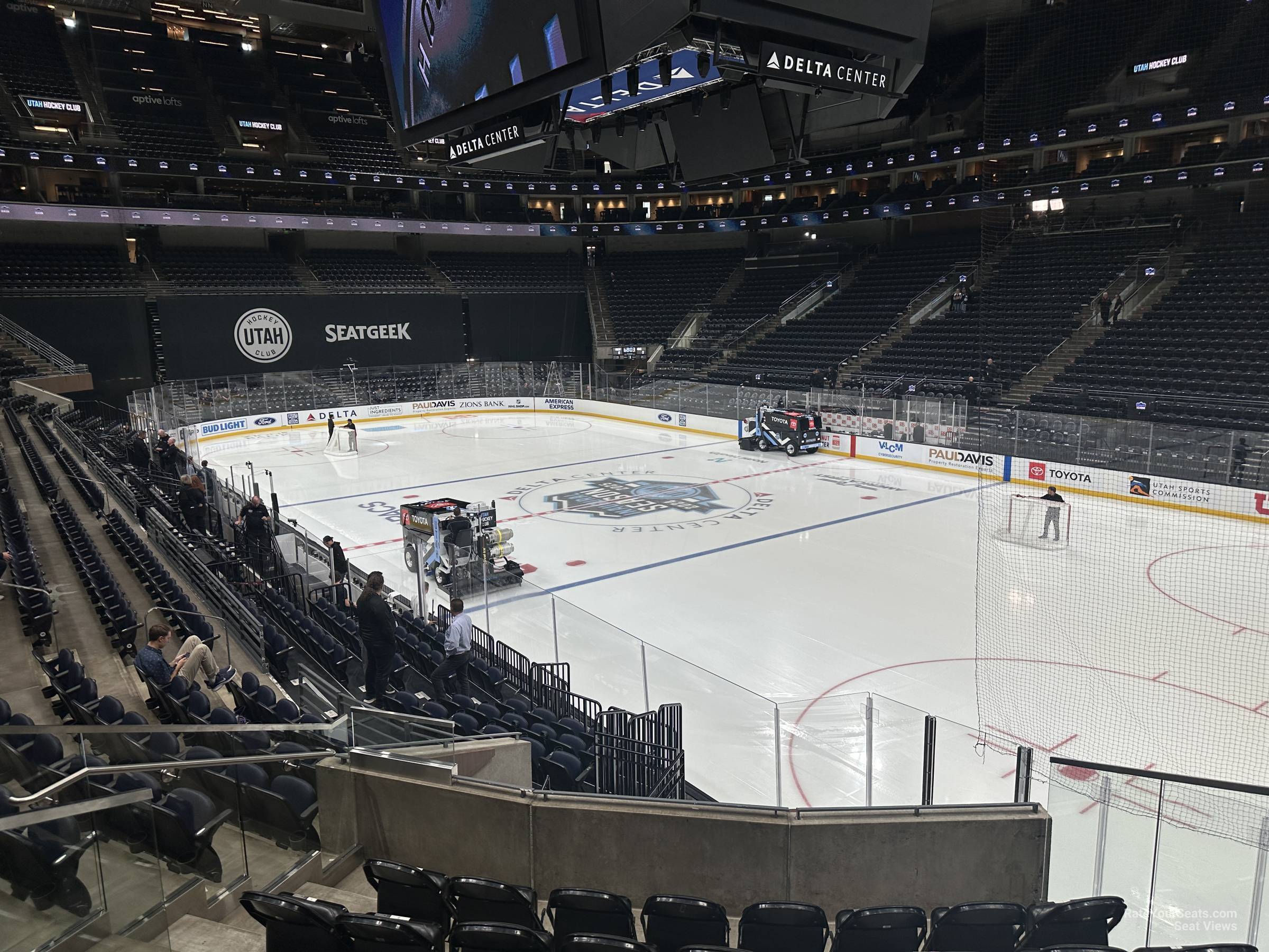 section 4, row 16 seat view  for hockey - delta center