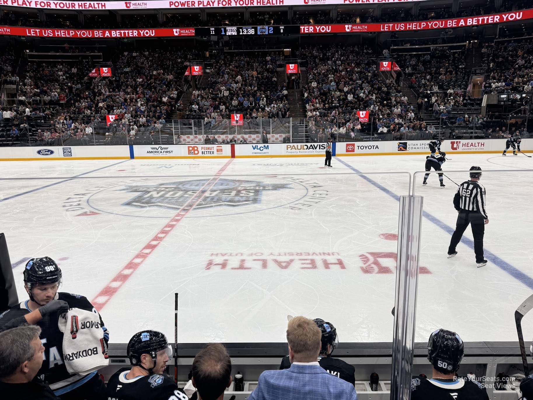 section 7, row 9 seat view  for hockey - delta center