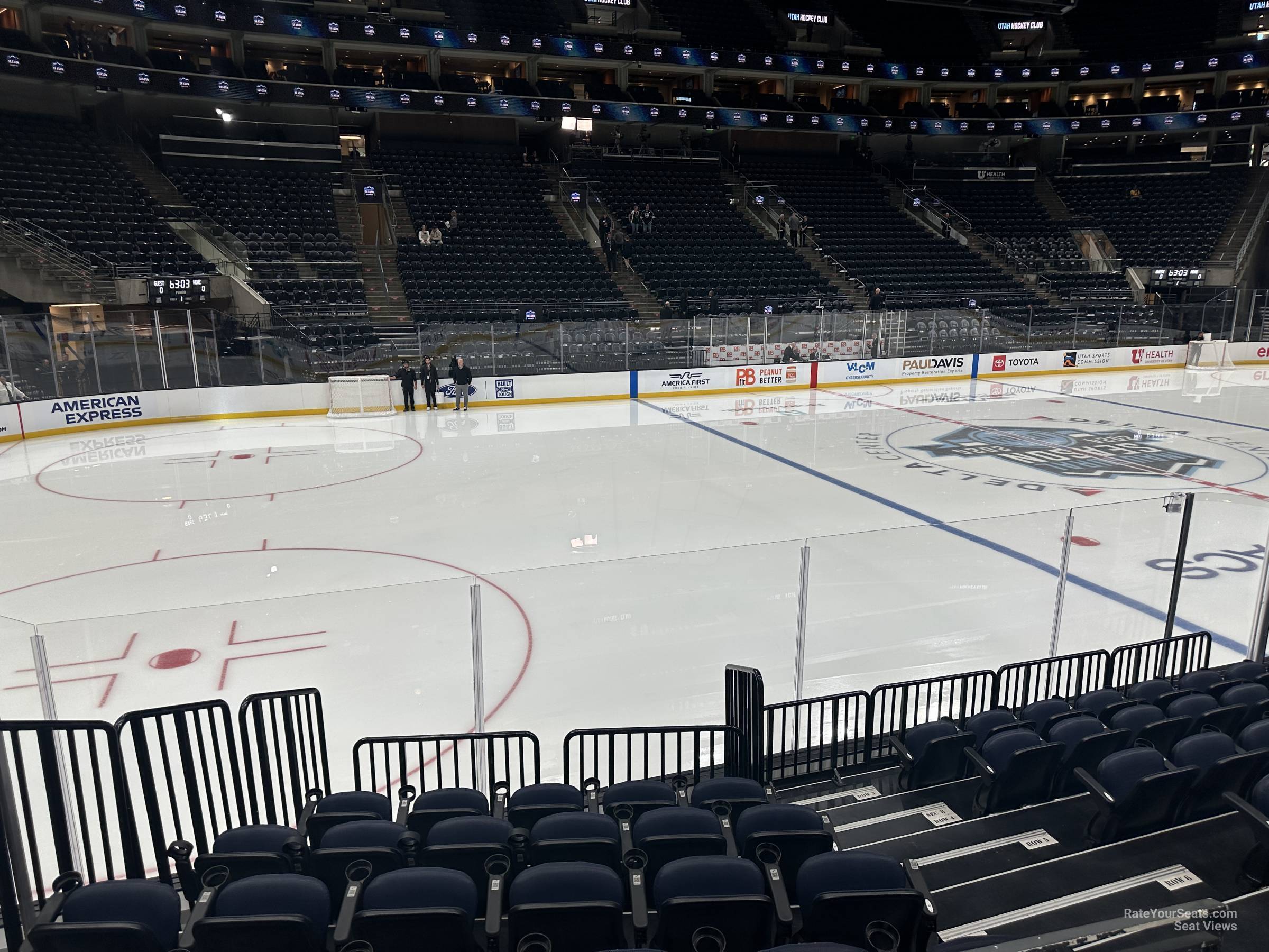 section 9, row 10 seat view for hockey - delta center
