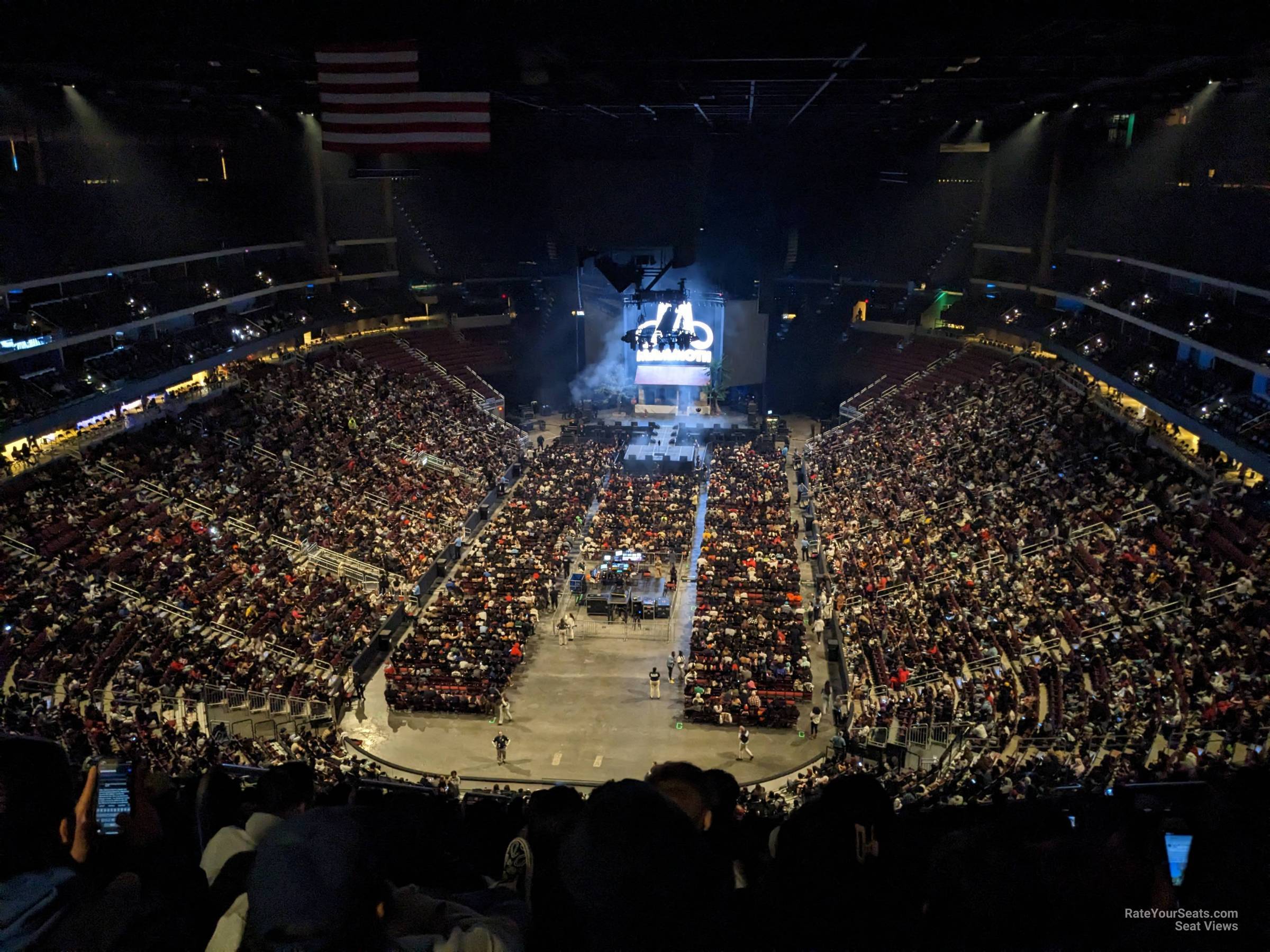 section 222, row q seat view  - desert diamond arena