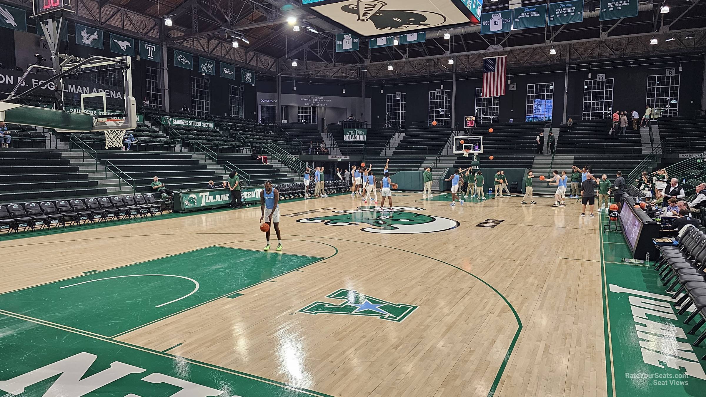 section e, row 4 seat view - devlin fieldhouse