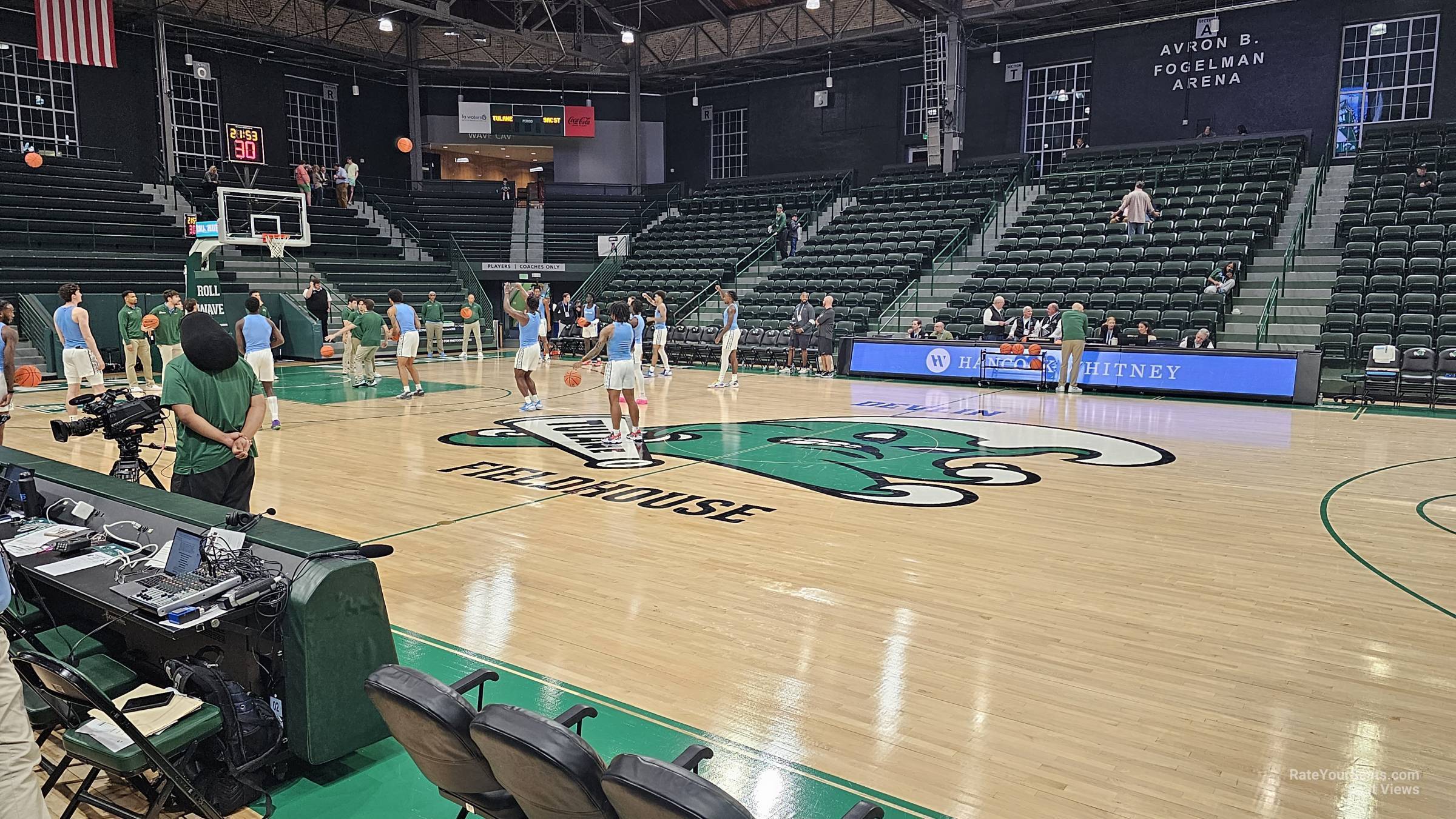 section j, row 3 seat view - devlin fieldhouse