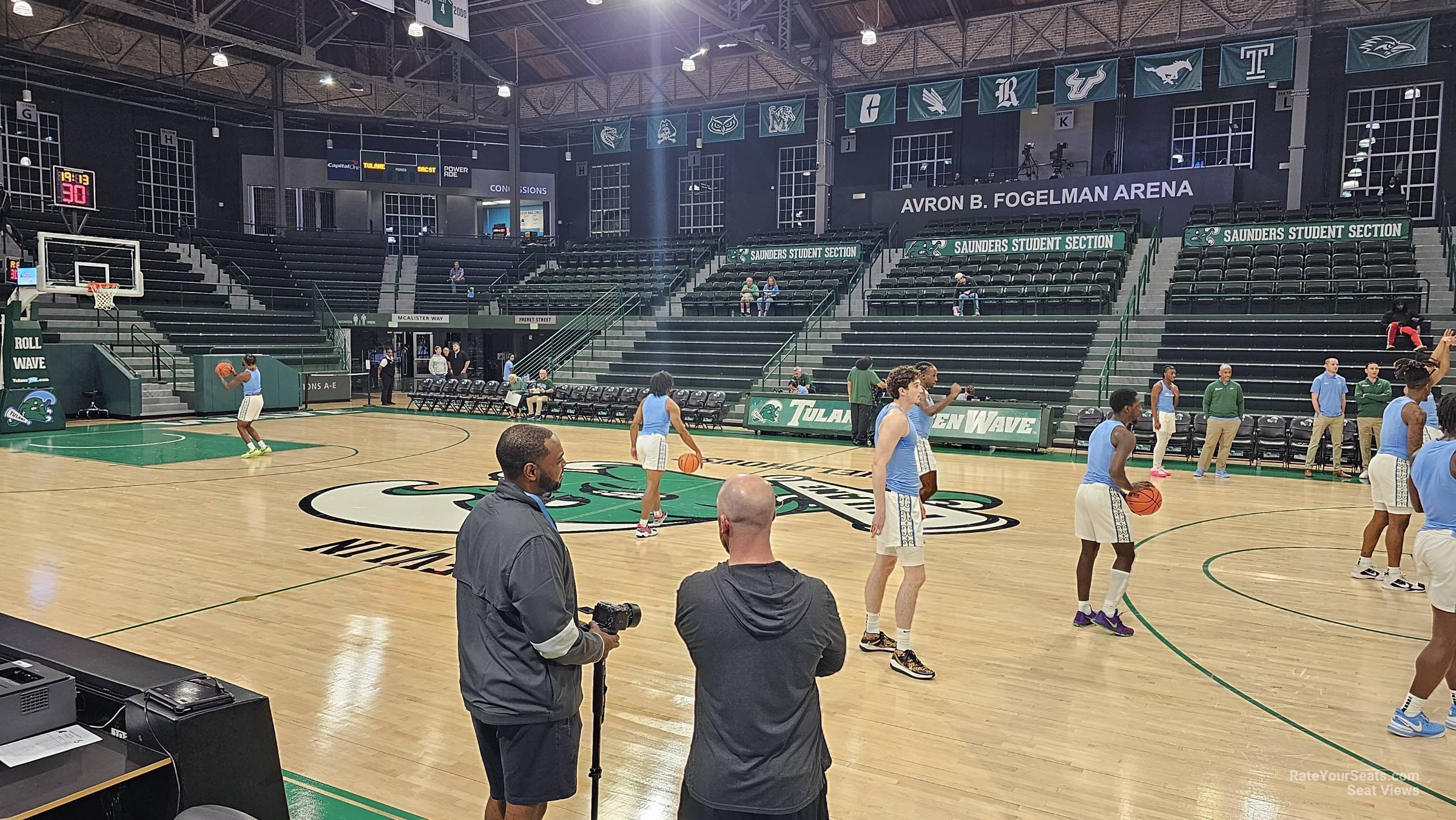 section t, row 3 seat view - devlin fieldhouse