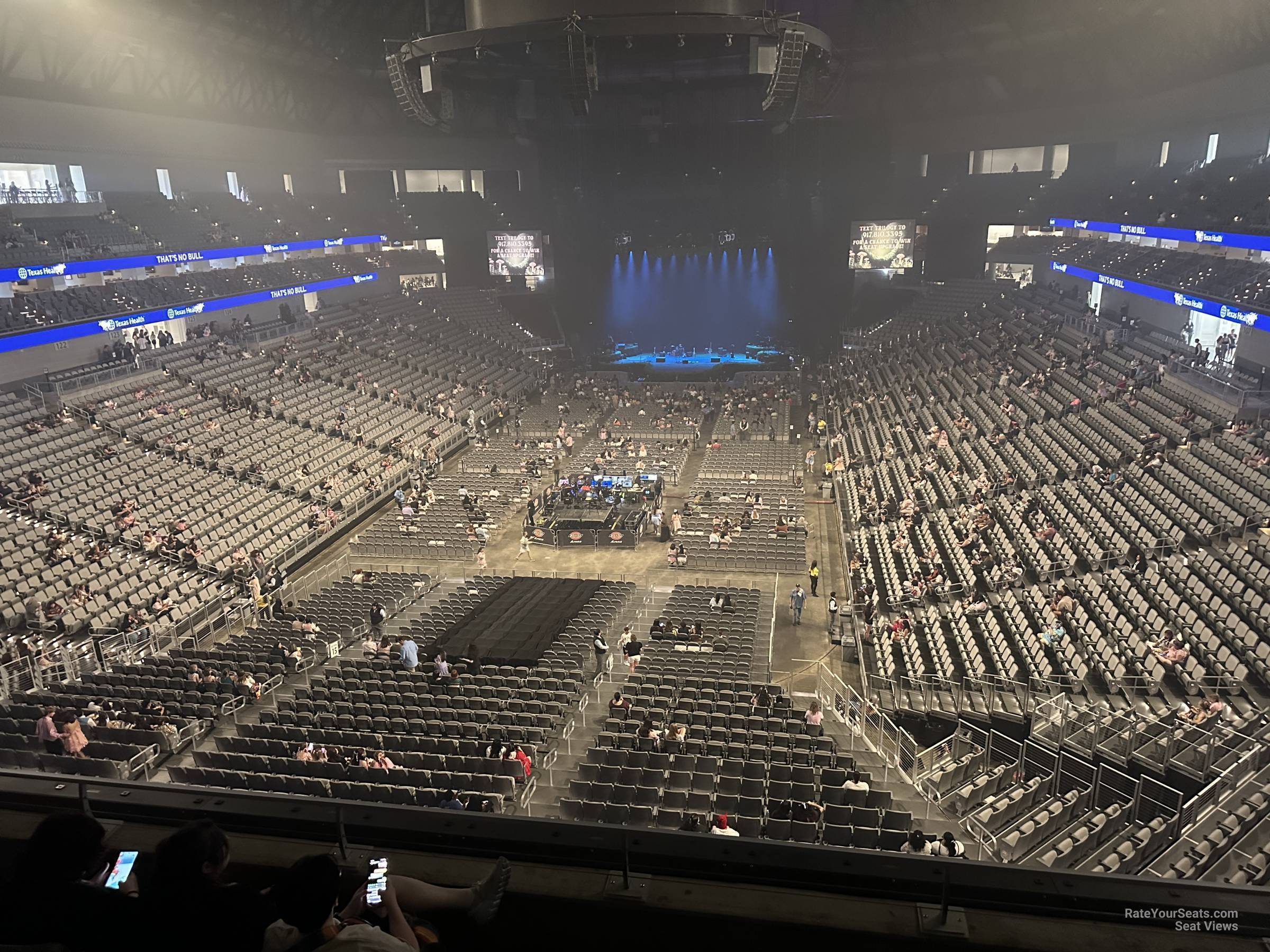section 214, row 4 seat view  for concert - dickies arena