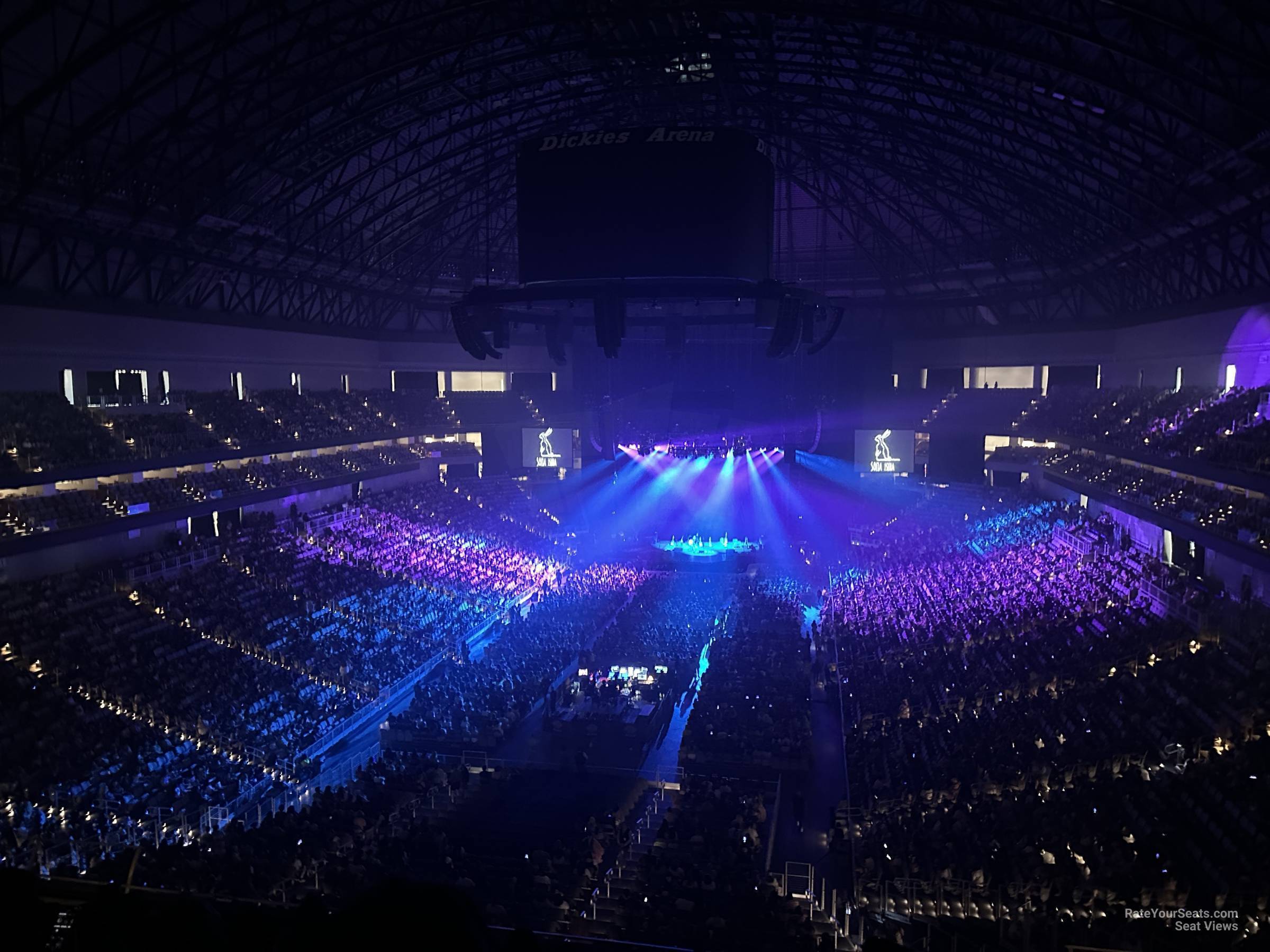 section 214, row 8 seat view  for concert - dickies arena
