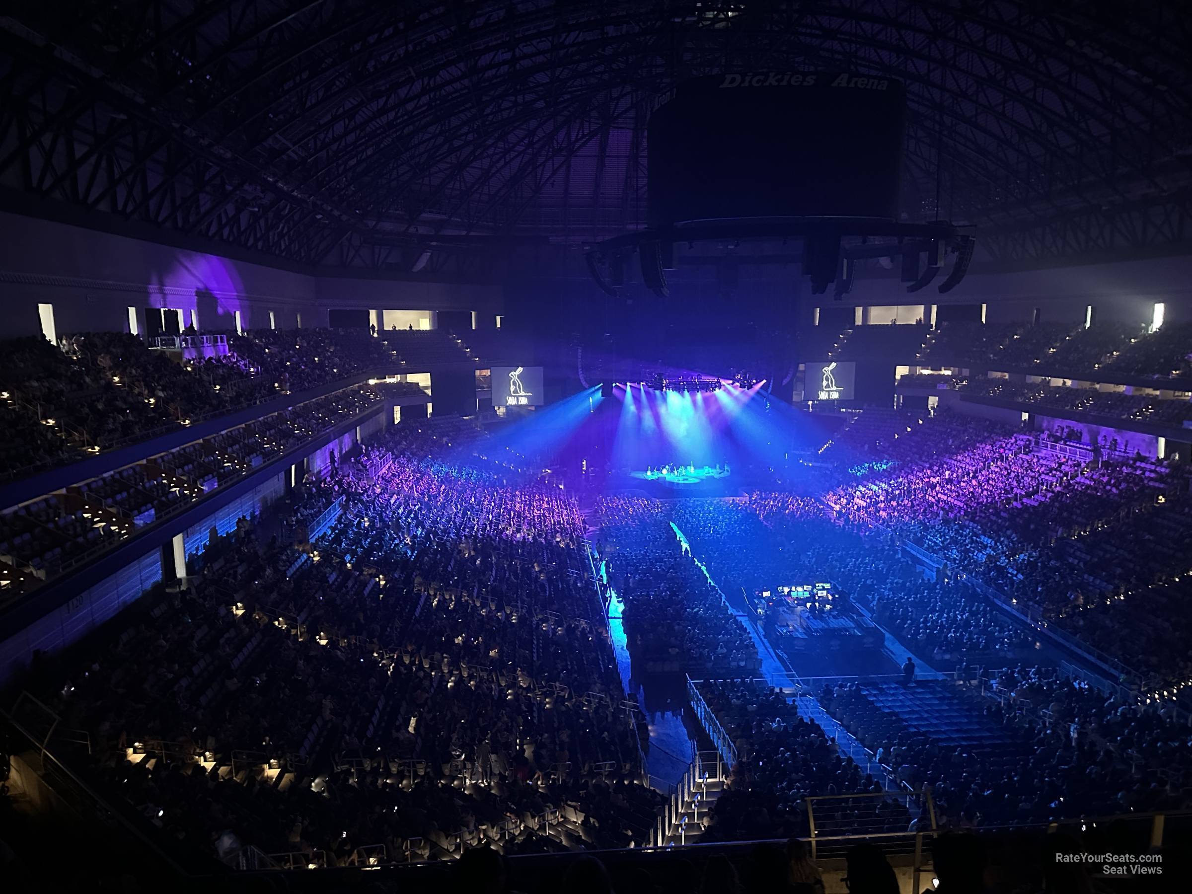 section 217, row 8 seat view  for concert - dickies arena