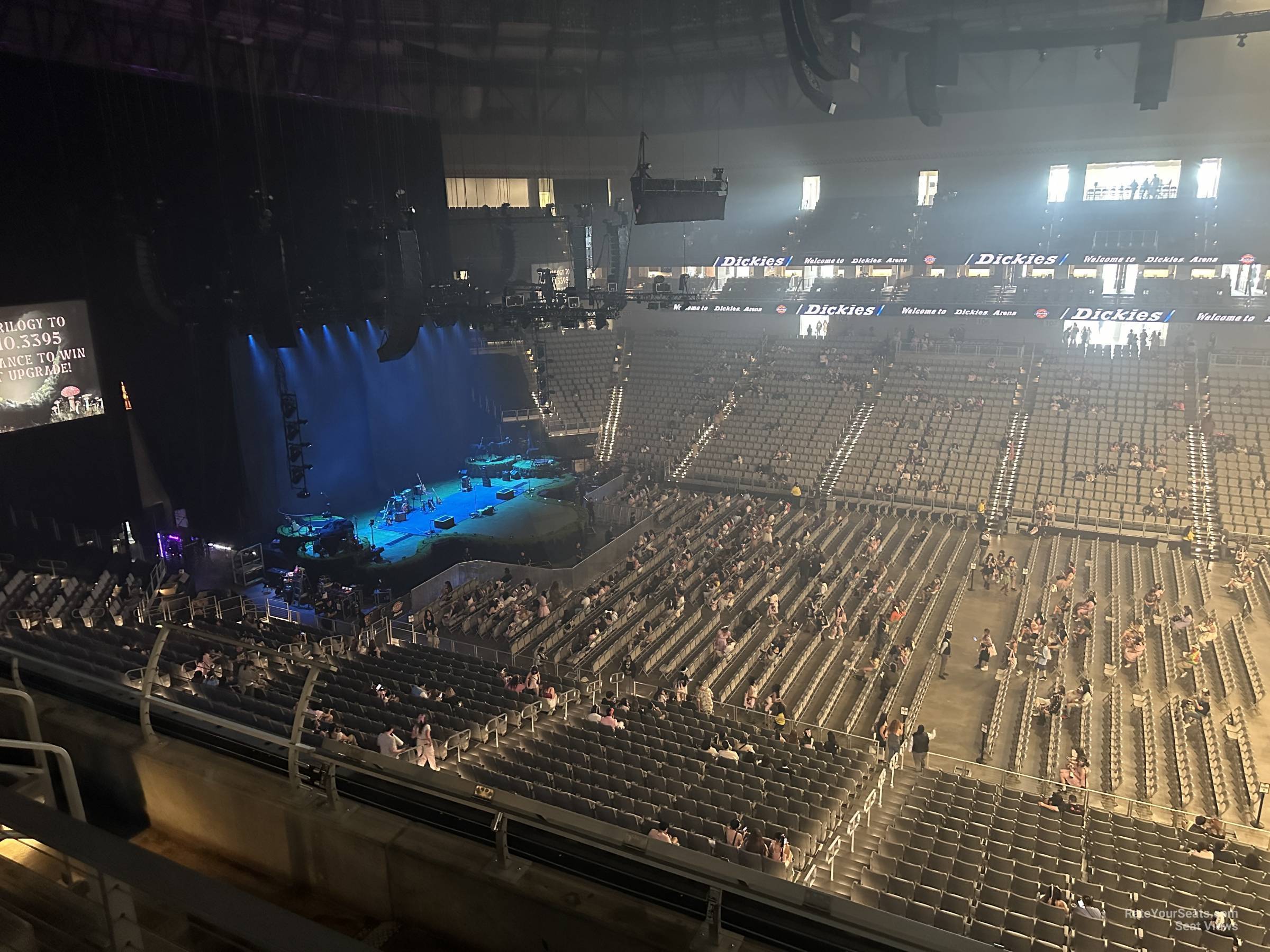 section 223, row 4 seat view  for concert - dickies arena