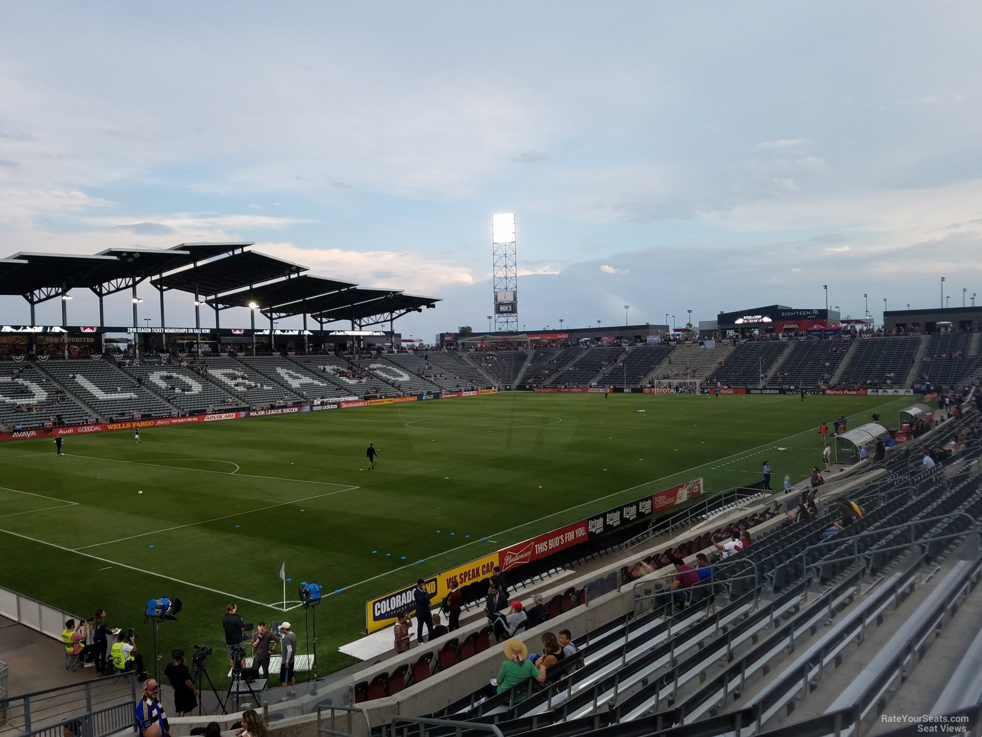 section 135, row 18 seat view  for soccer - dick