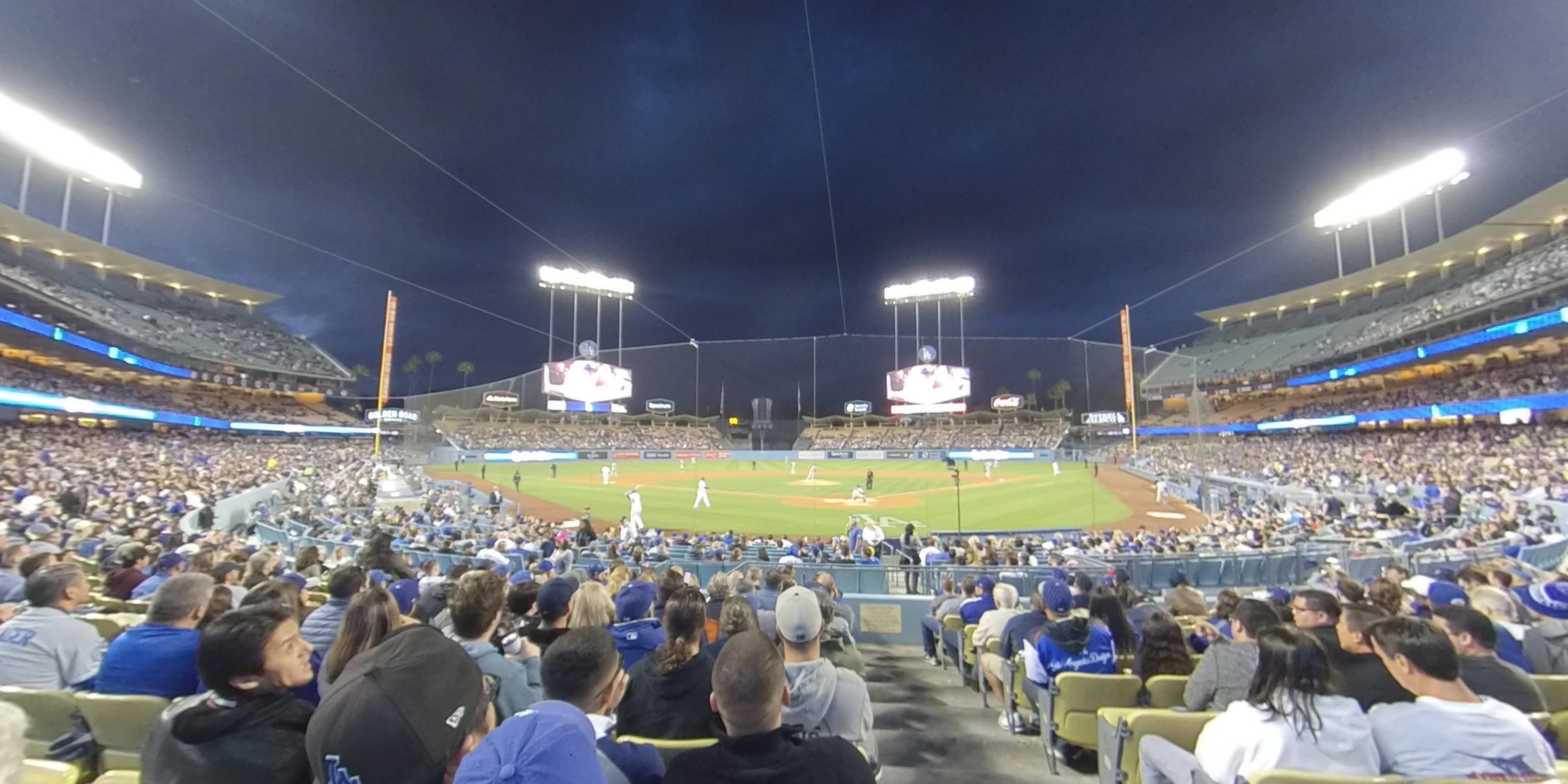 section 1 panoramic seat view  - dodger stadium