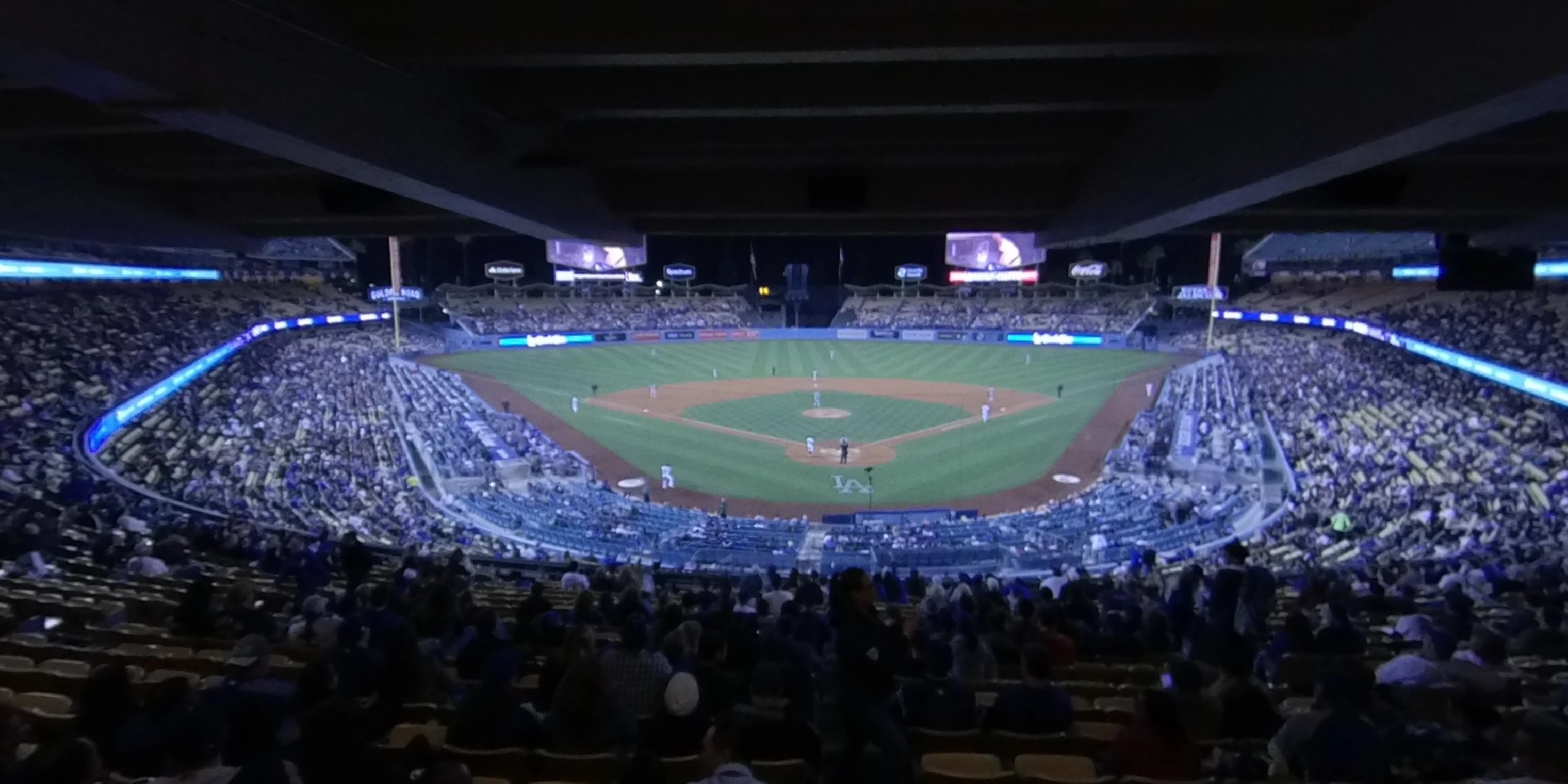 section 101 panoramic seat view  for baseball - dodger stadium