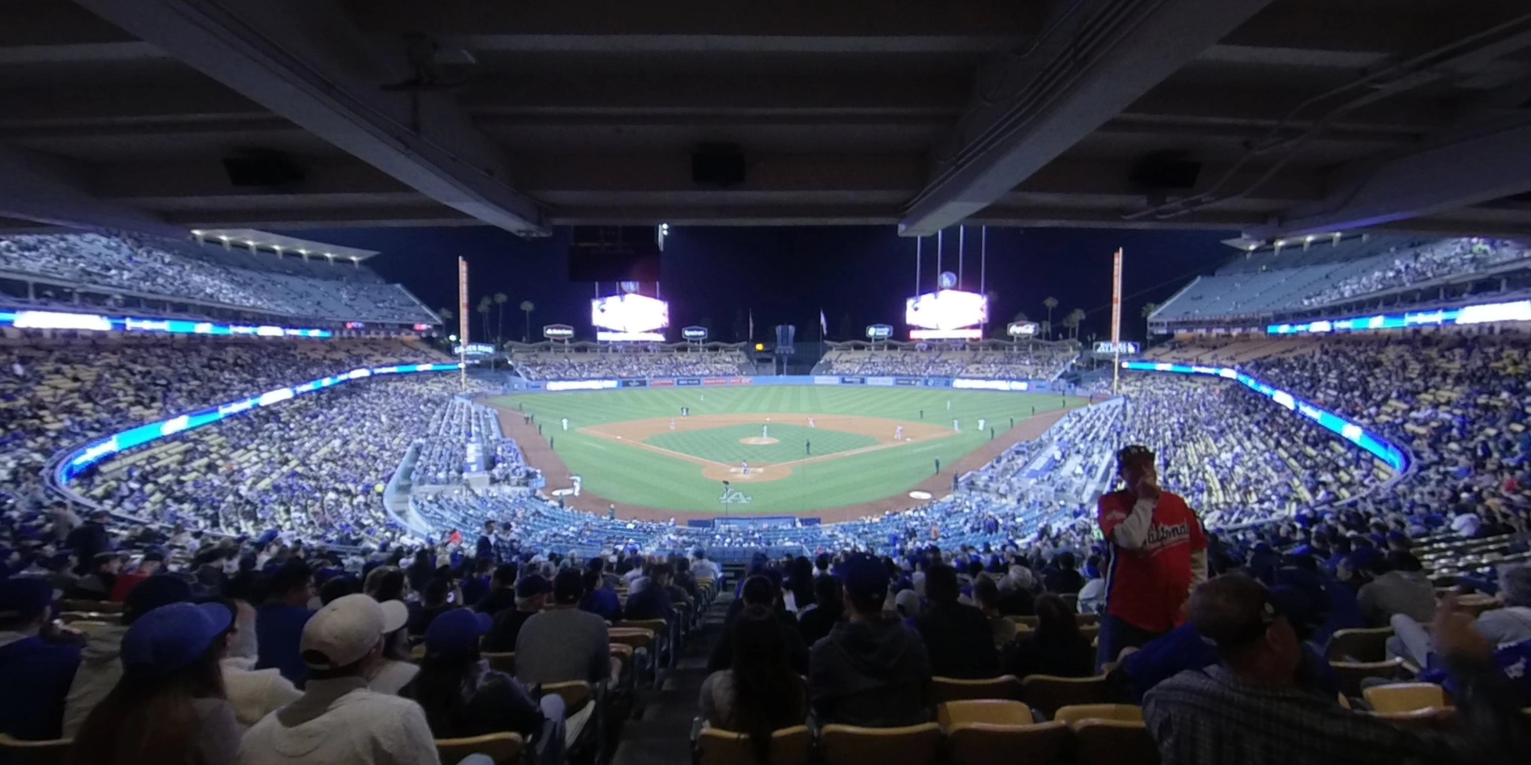 section 102 panoramic seat view  for baseball - dodger stadium