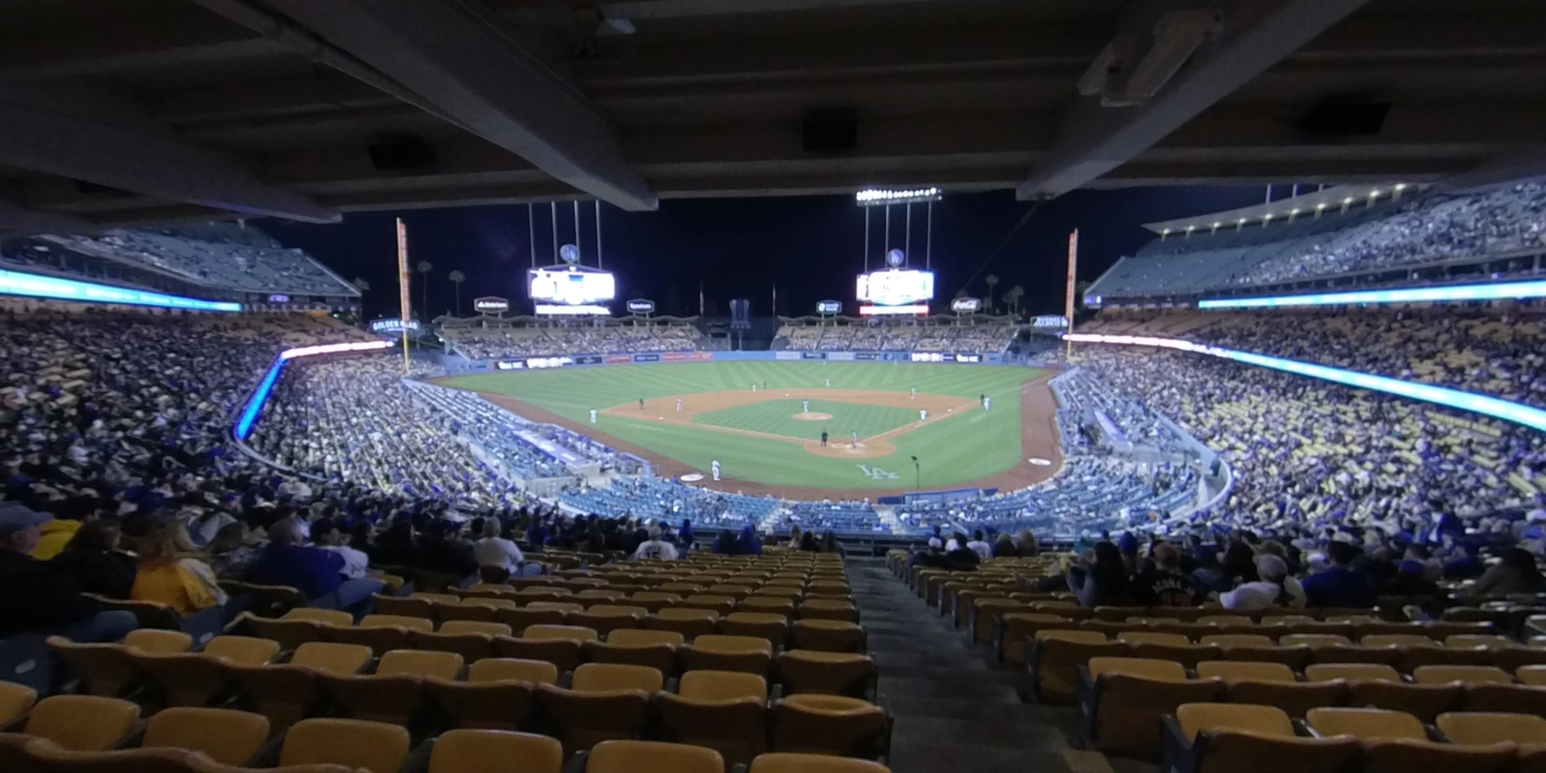 section 105 panoramic seat view  for baseball - dodger stadium