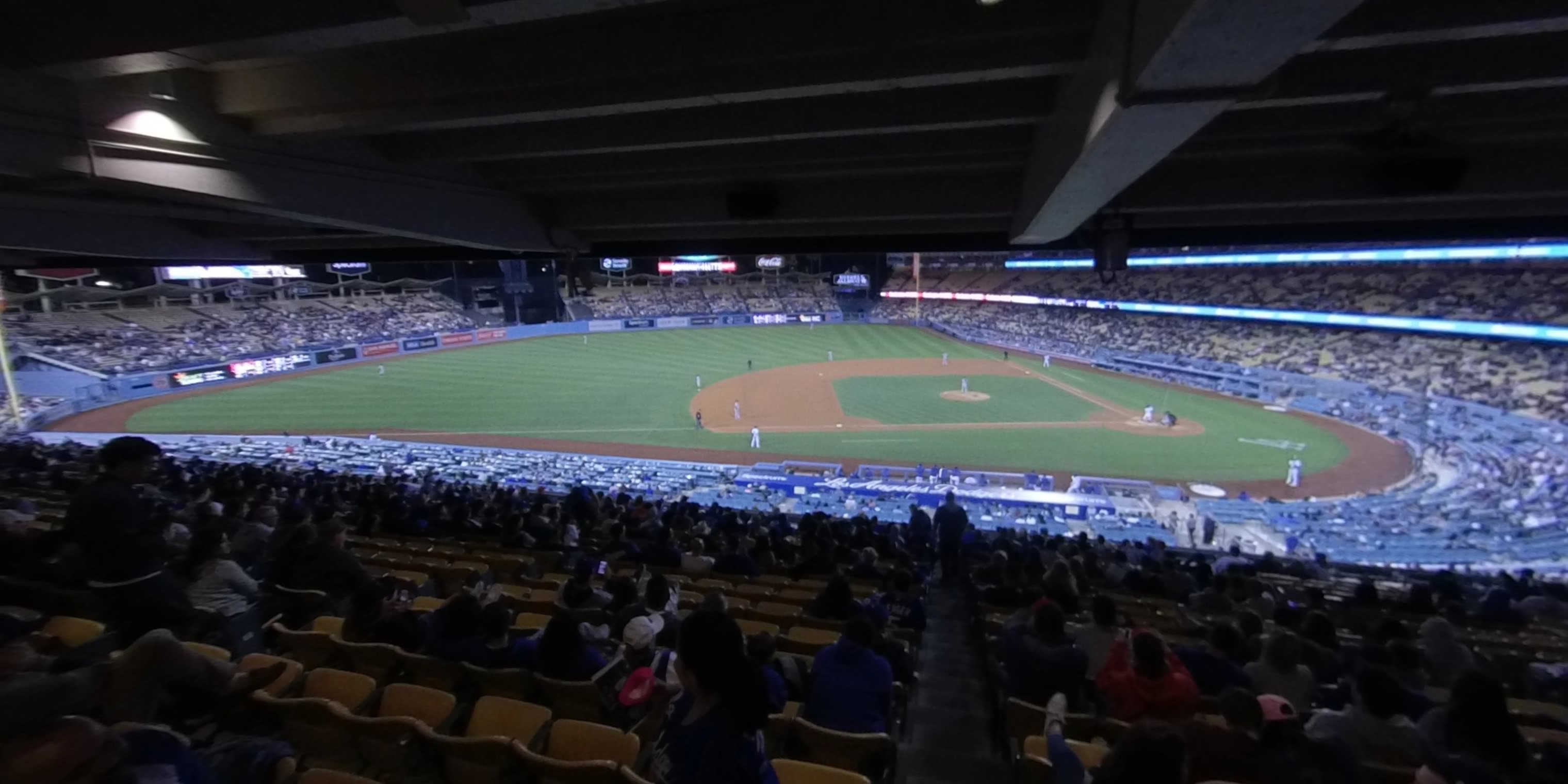 section 129 panoramic seat view  for baseball - dodger stadium