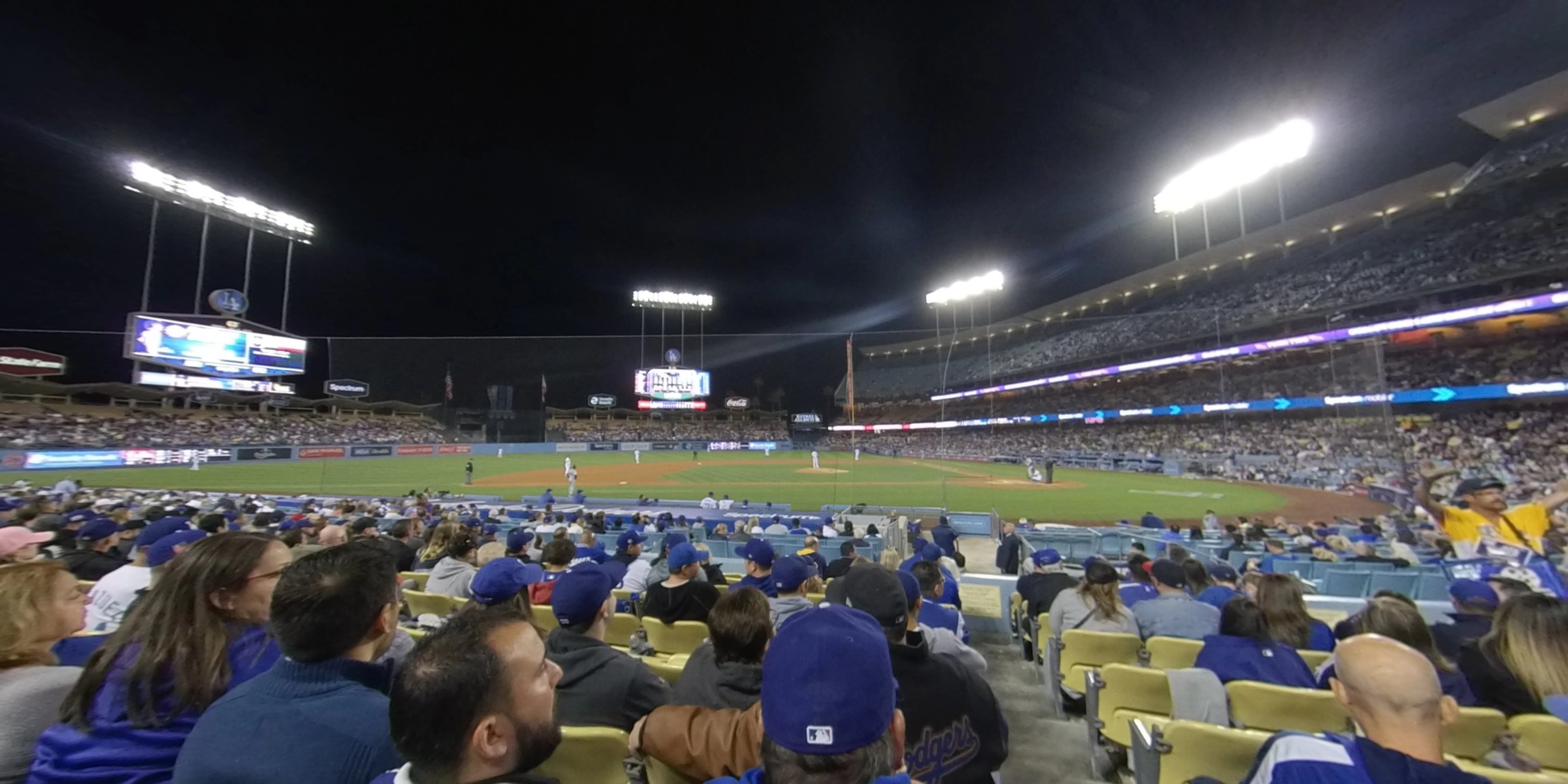 section 15 panoramic seat view  - dodger stadium