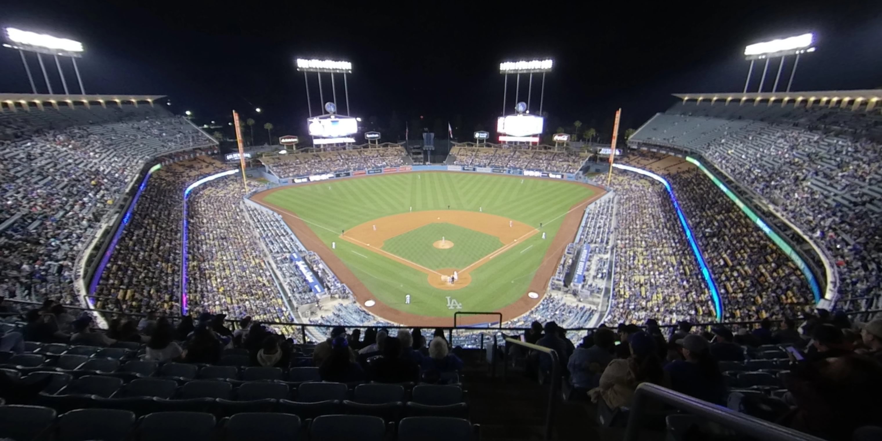 top deck 1t panoramic seat view  - dodger stadium