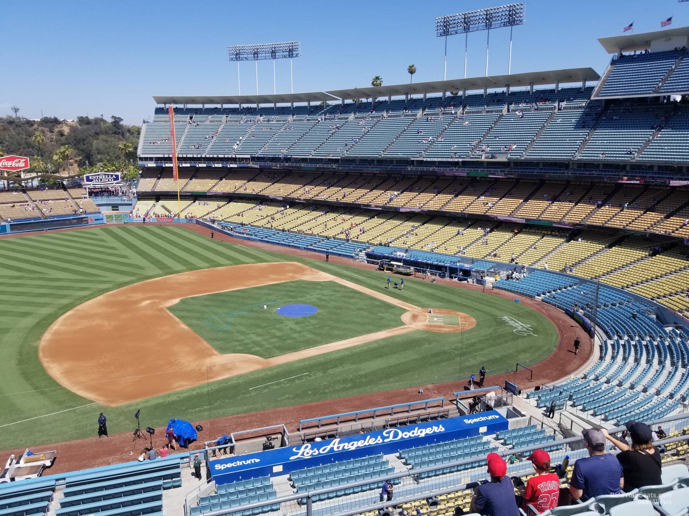 Seat View for Dodger Stadium Lower Reserve 23, Row F