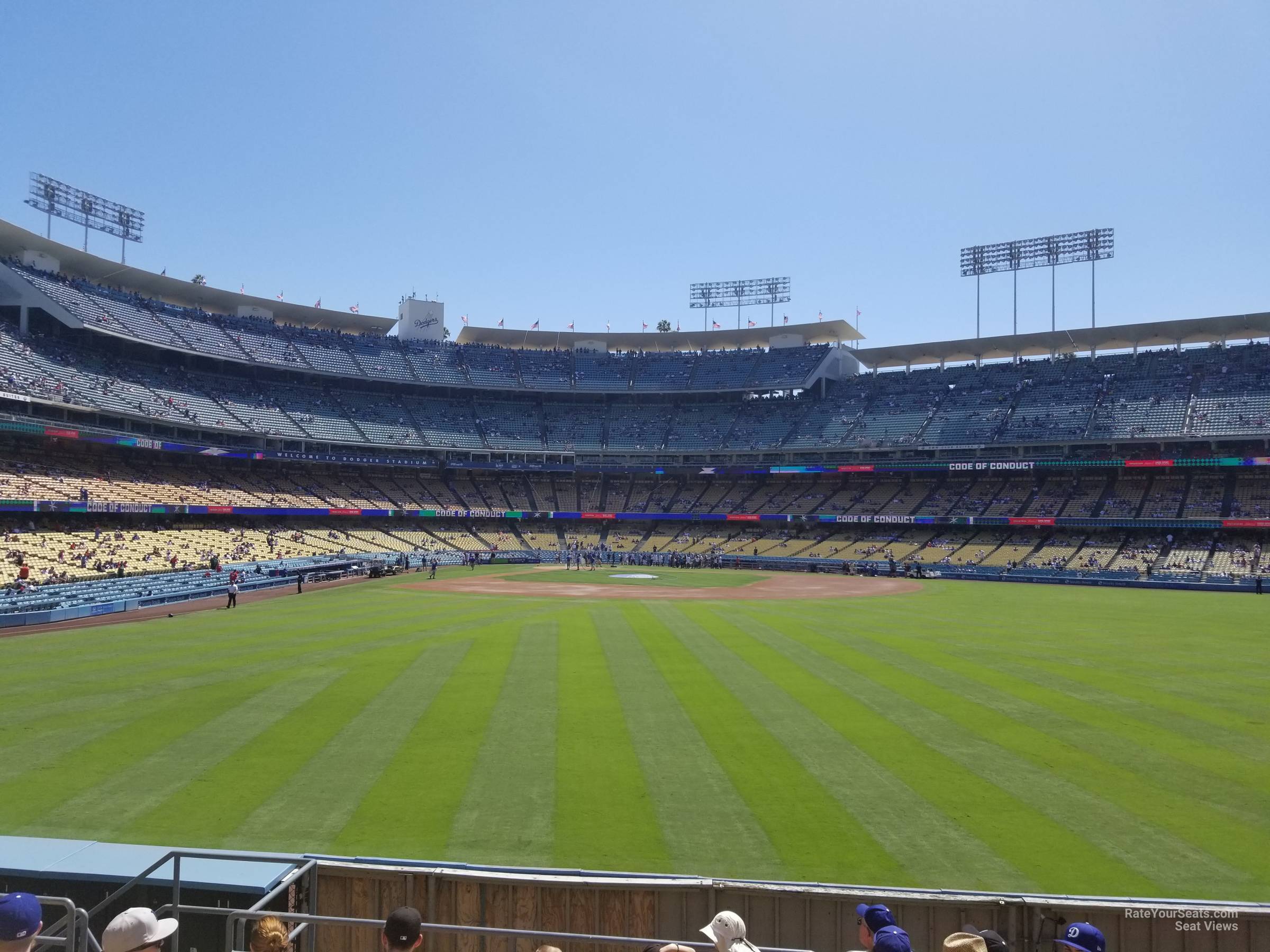 section 308, row k seat view  for baseball - dodger stadium