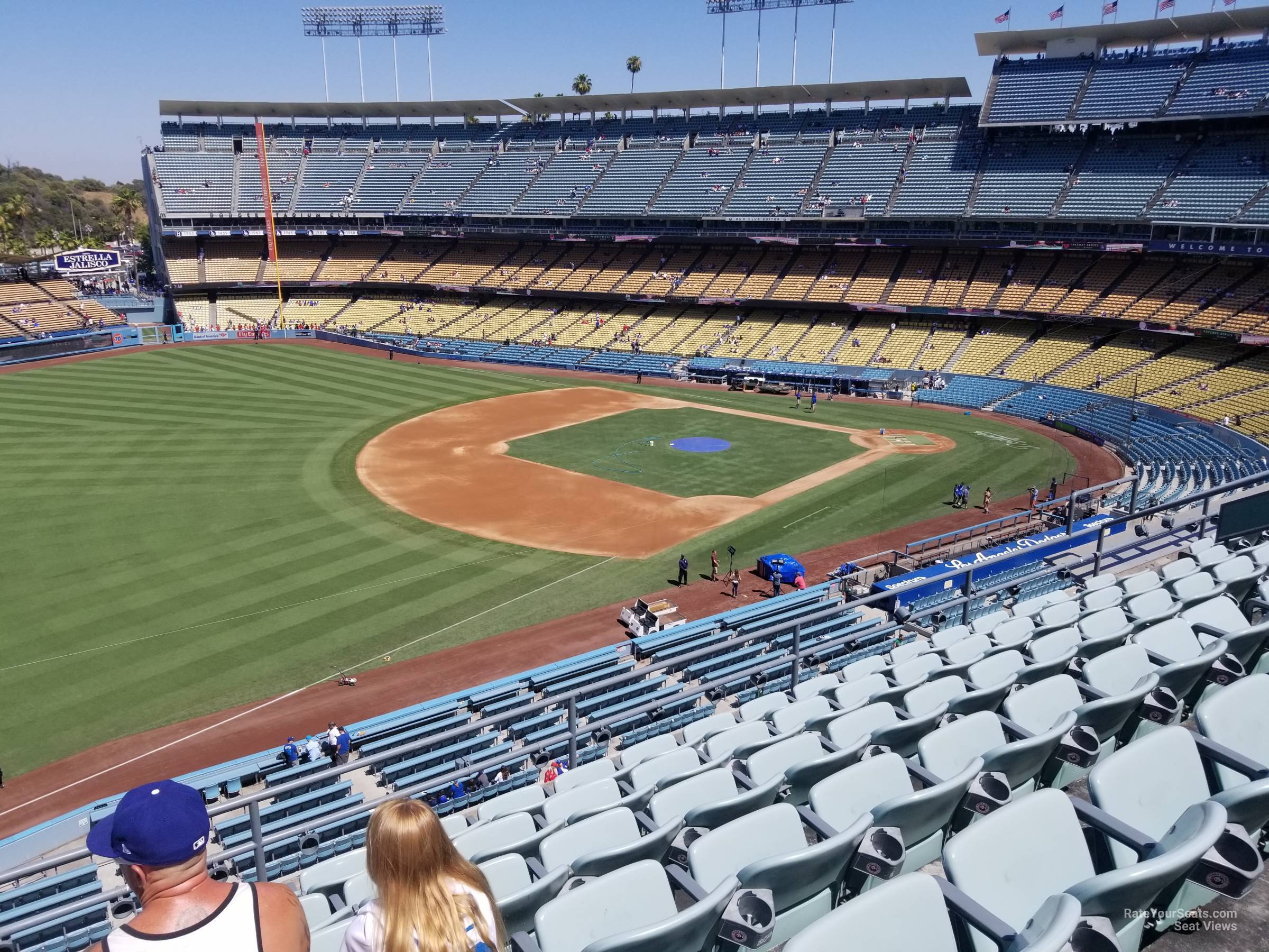 Seat View for Dodger Stadium Lower Reserve 35, Row F