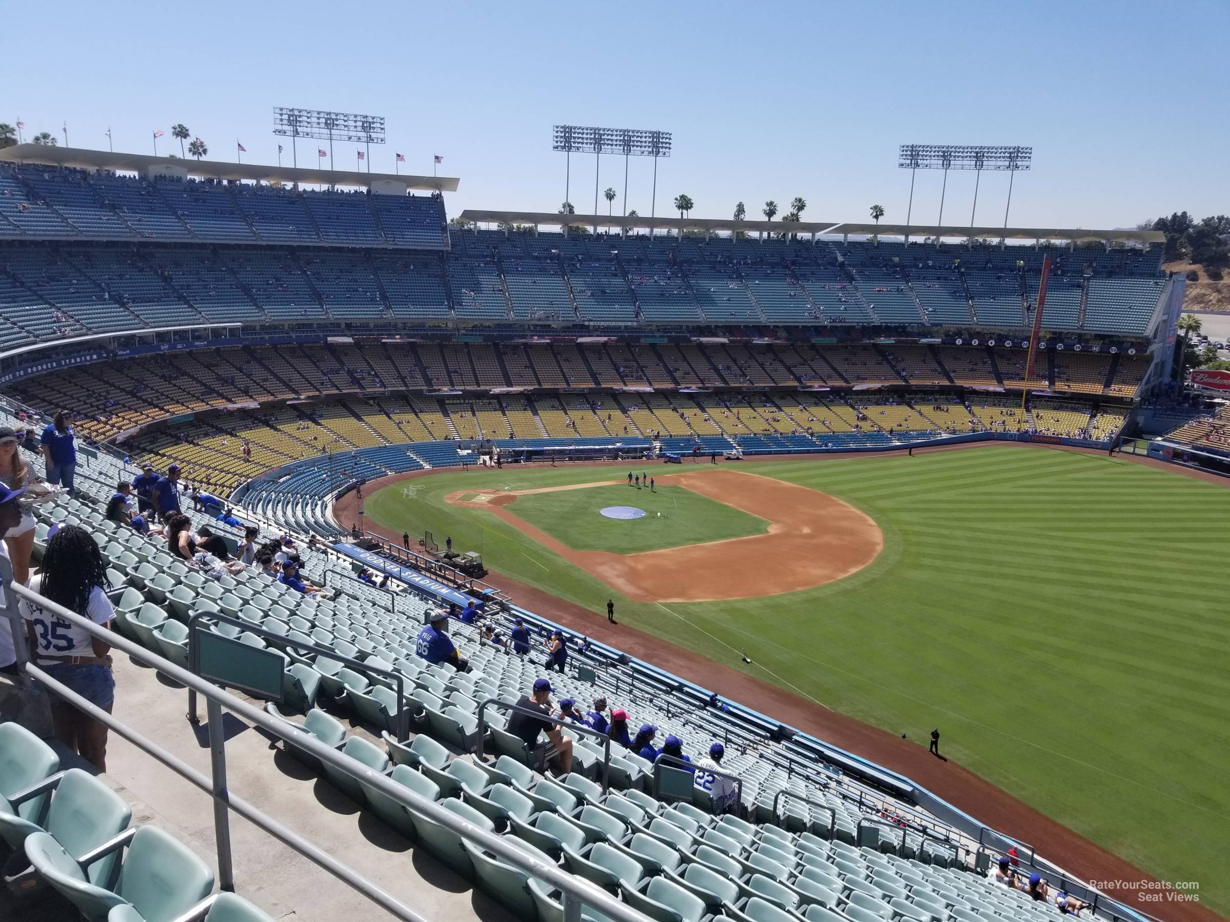reserve 38, row cc seat view  for baseball - dodger stadium