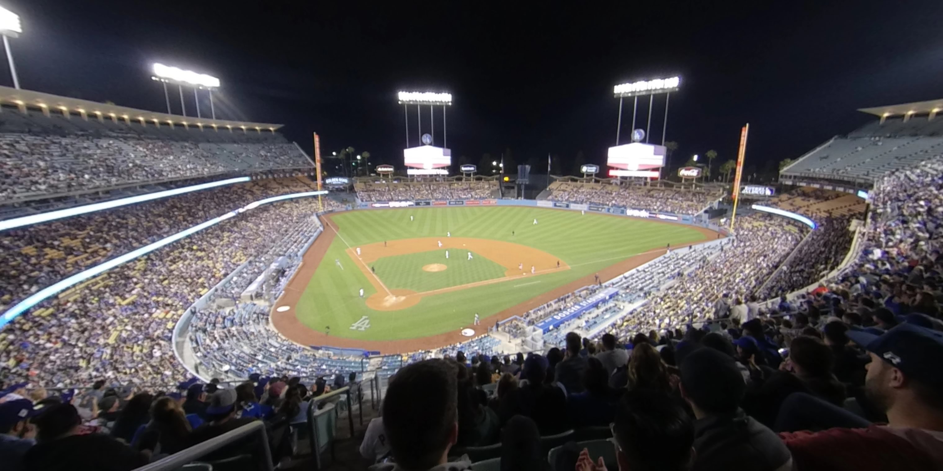 infield reserve 4 panoramic seat view  - dodger stadium