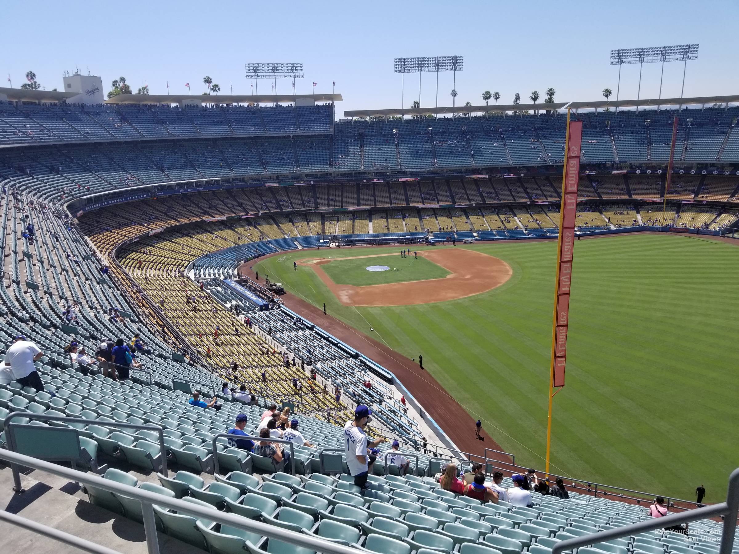reserve 50, row cc seat view  for baseball - dodger stadium