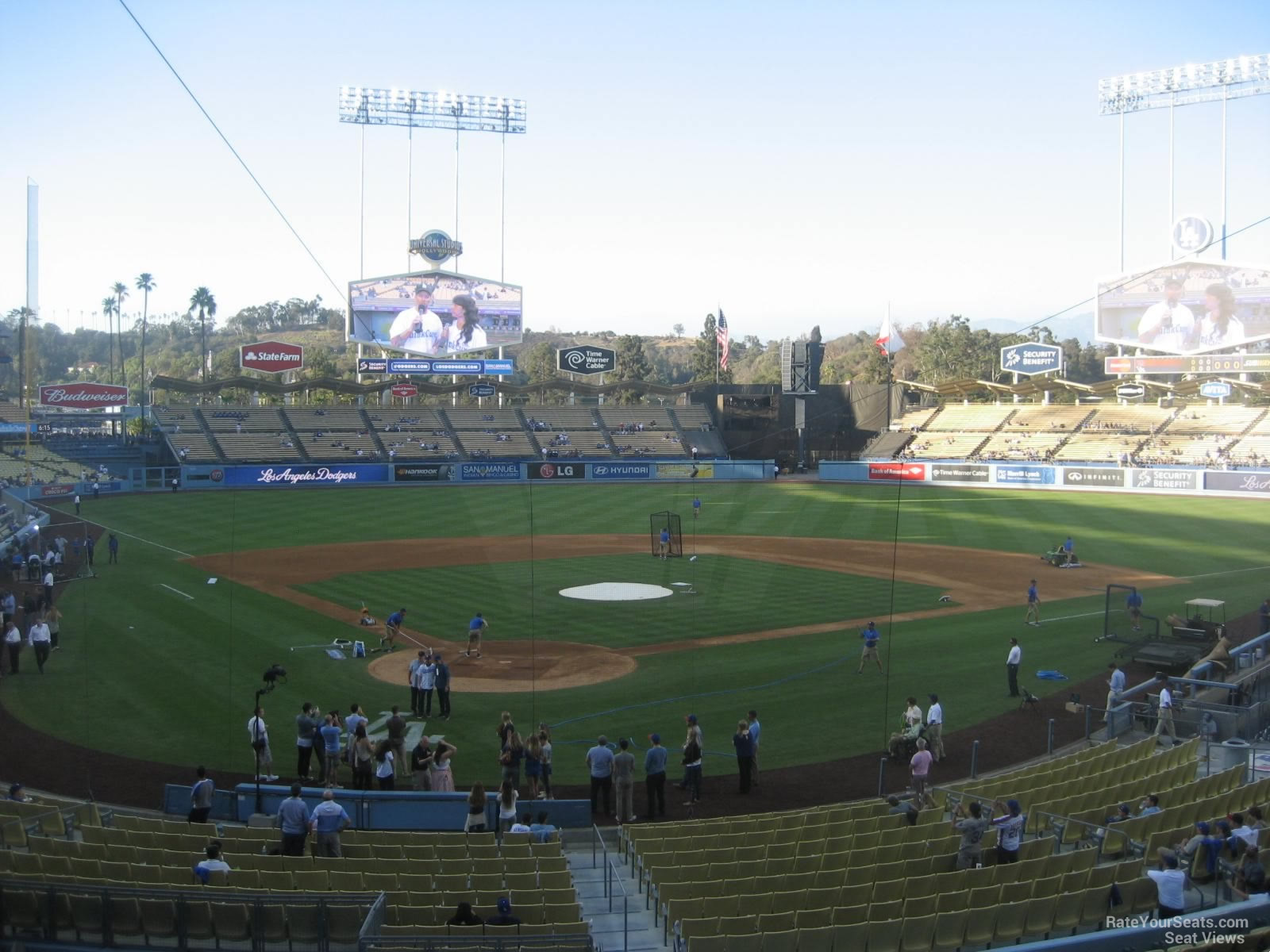 section 108, row c seat view  for baseball - dodger stadium