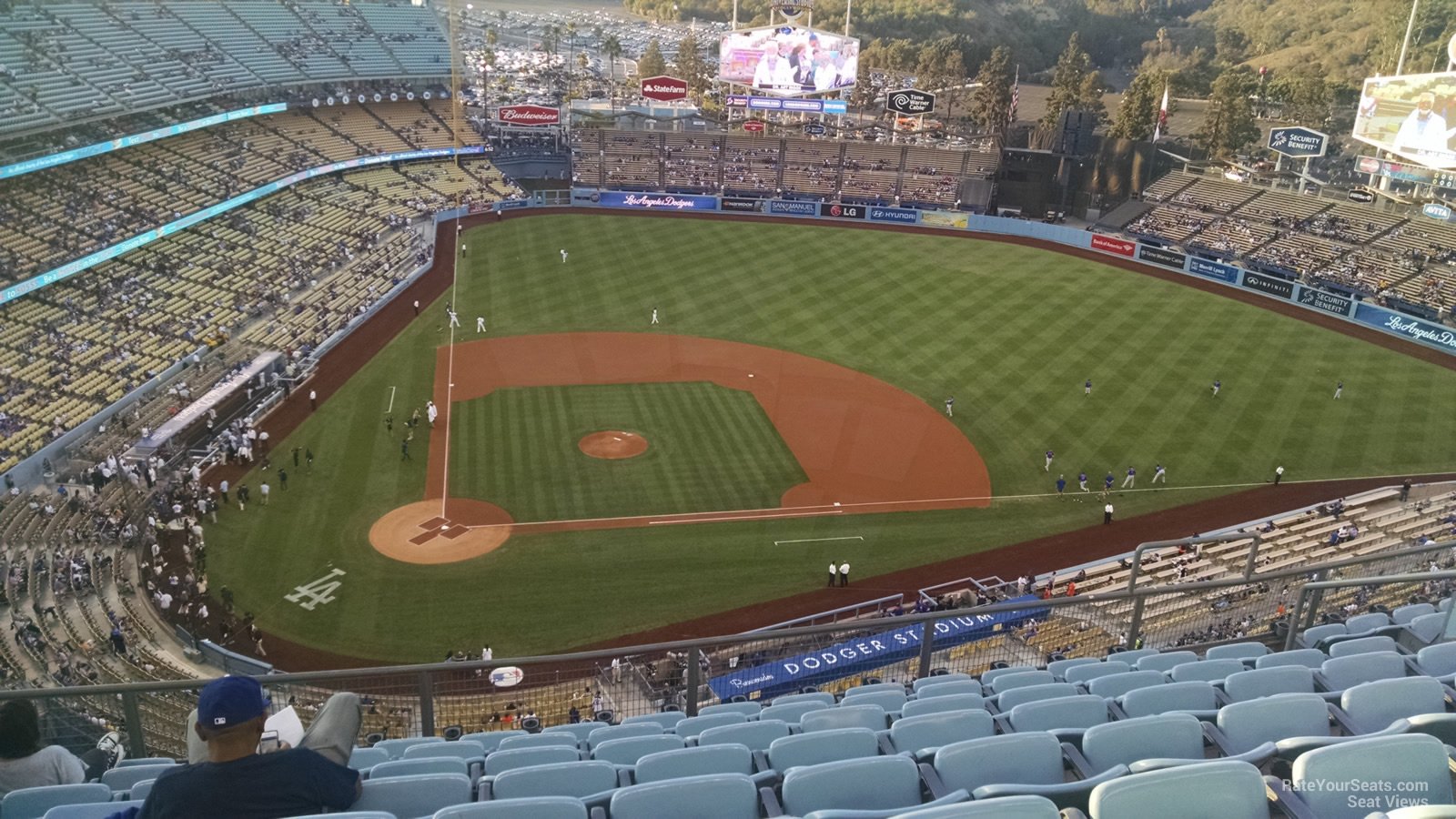 top deck 10, row h seat view  for baseball - dodger stadium