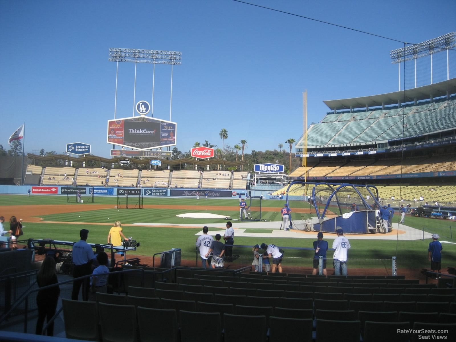 section 11, row f seat view  for baseball - dodger stadium