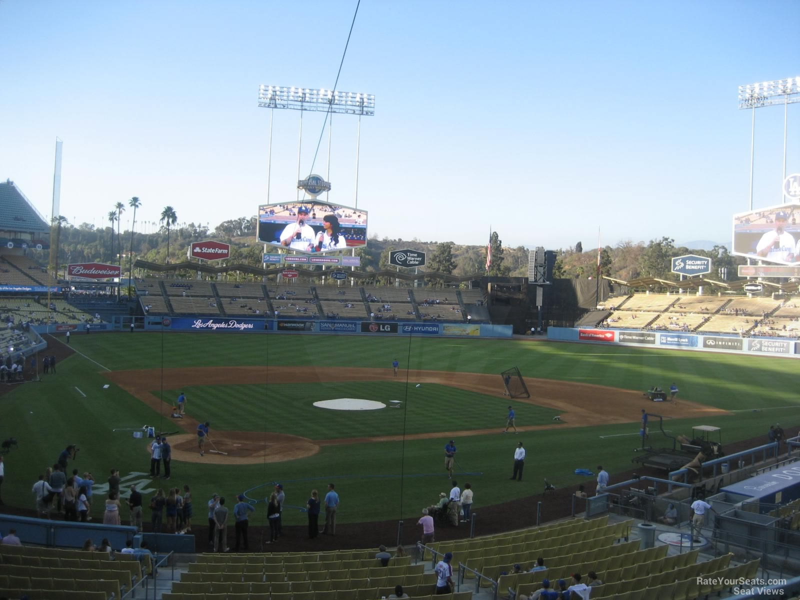 section 112, row c seat view  for baseball - dodger stadium