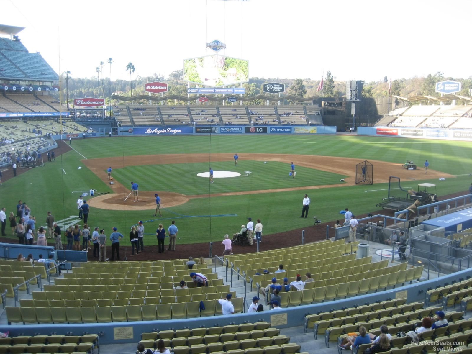 section 114, row b seat view  for baseball - dodger stadium