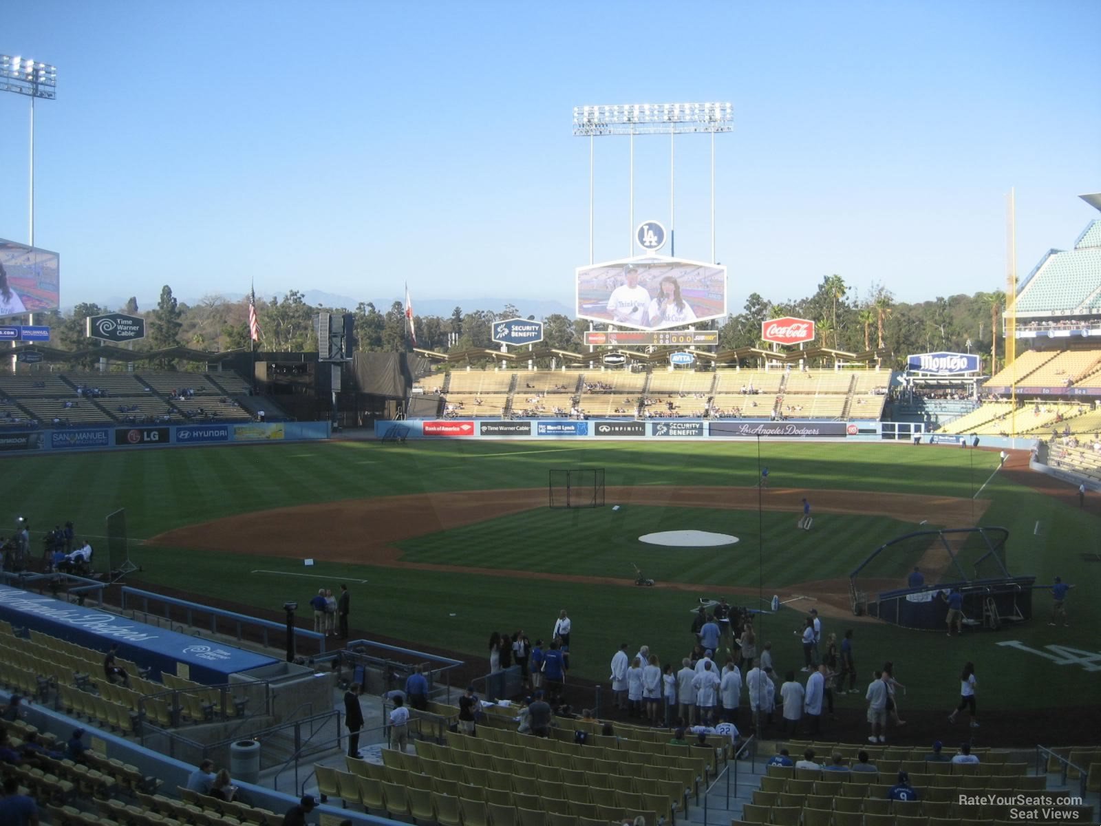 section 115, row d seat view  for baseball - dodger stadium