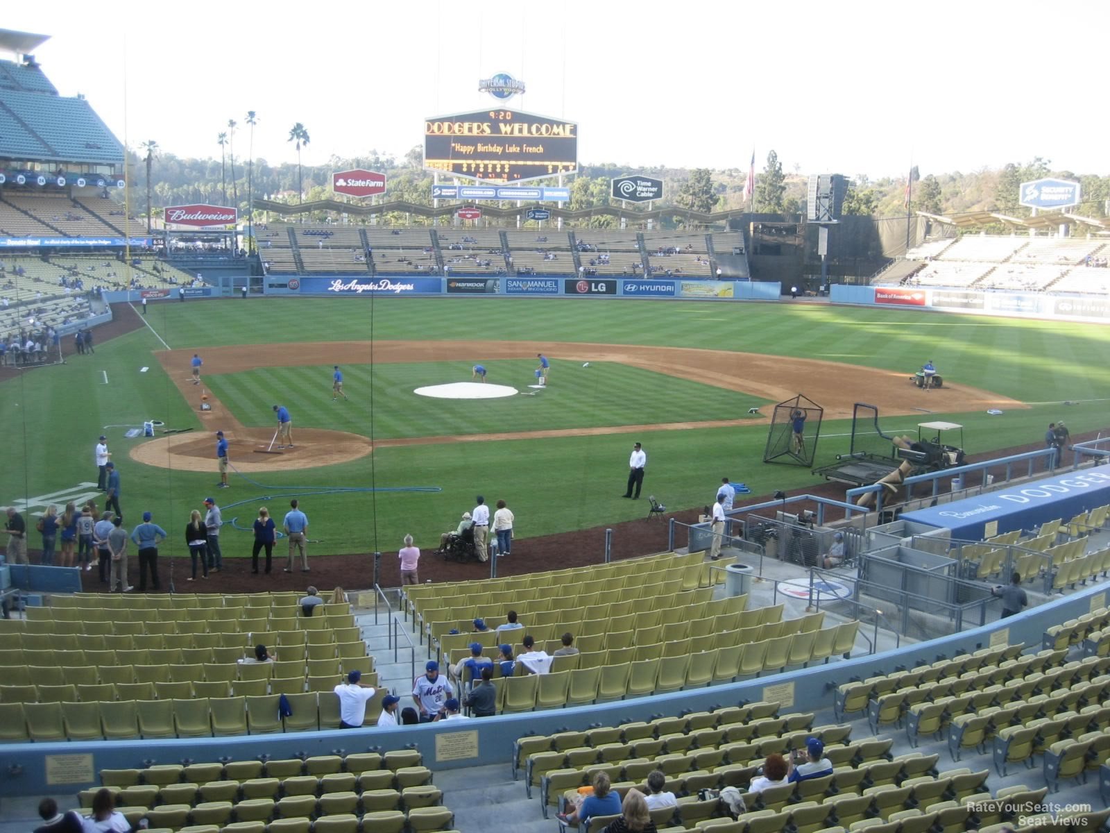 section 116, row b seat view  for baseball - dodger stadium