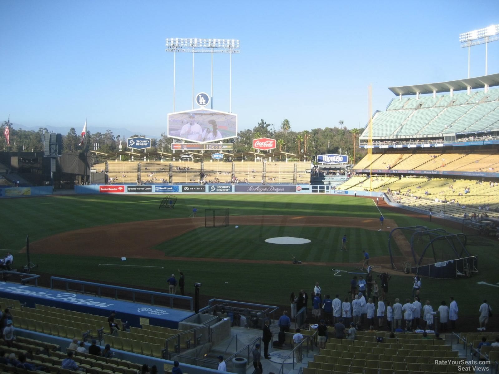 section 121, row f seat view  for baseball - dodger stadium