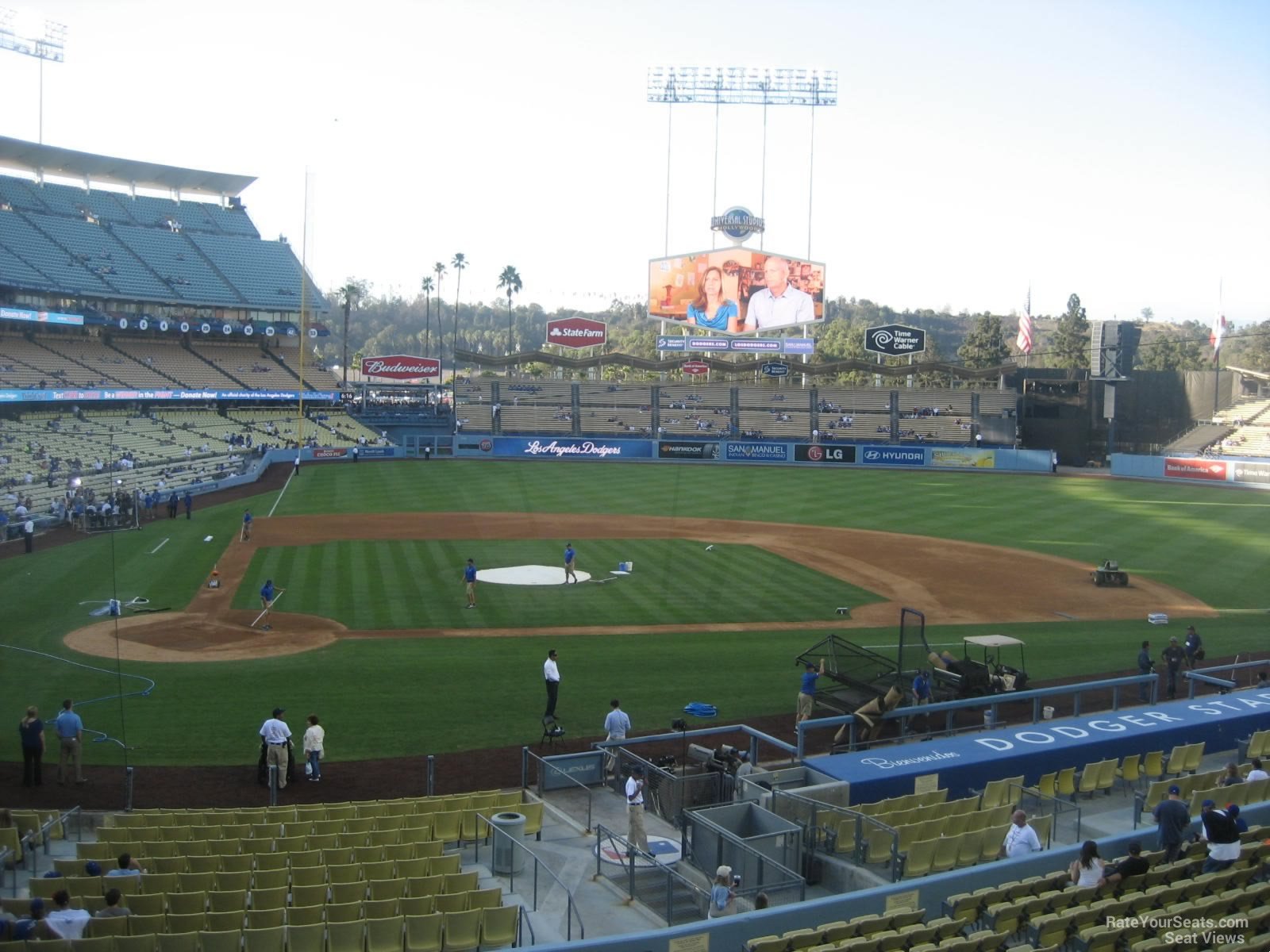 section 122, row c seat view  for baseball - dodger stadium
