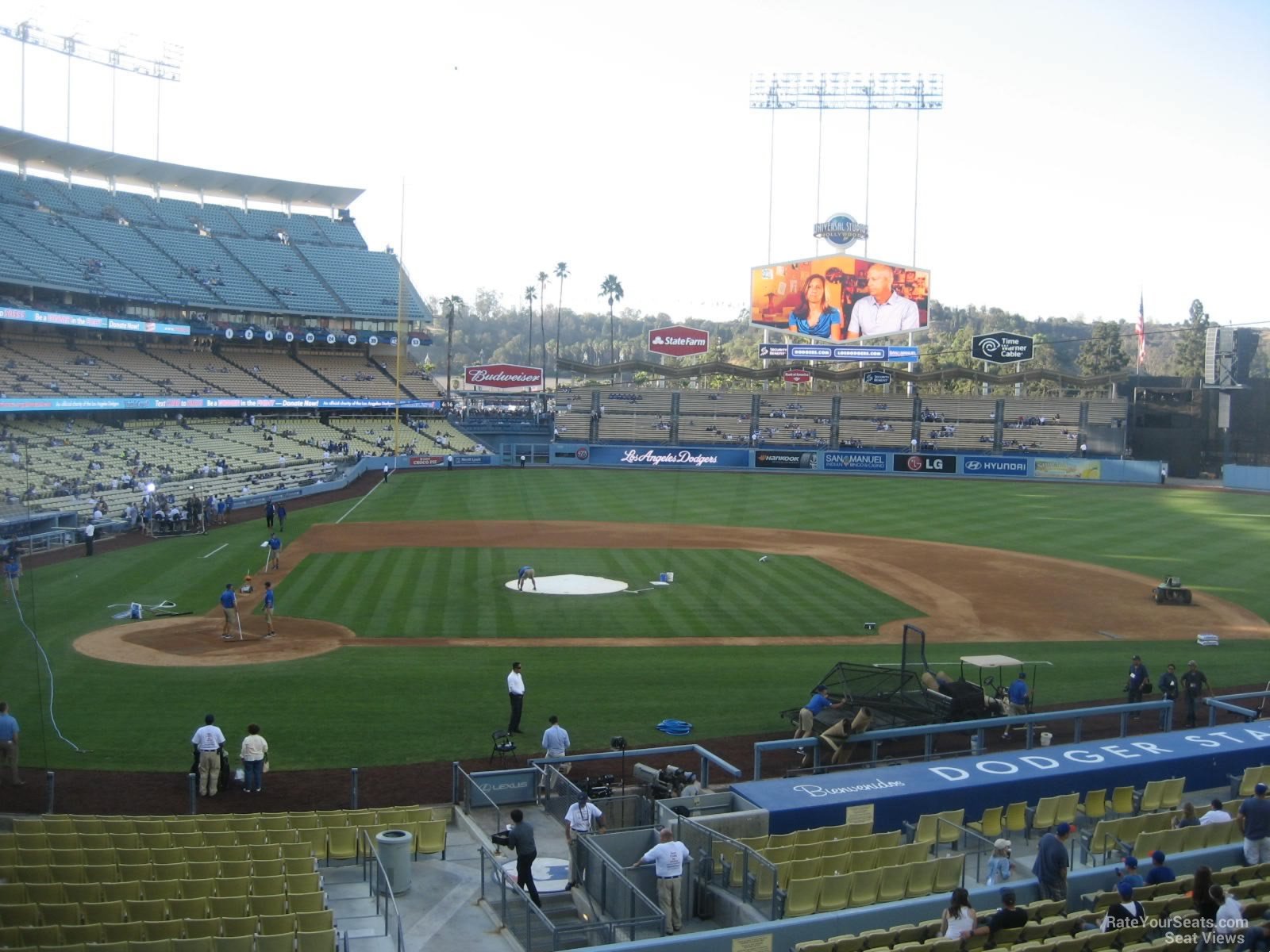 section 124, row c seat view  for baseball - dodger stadium