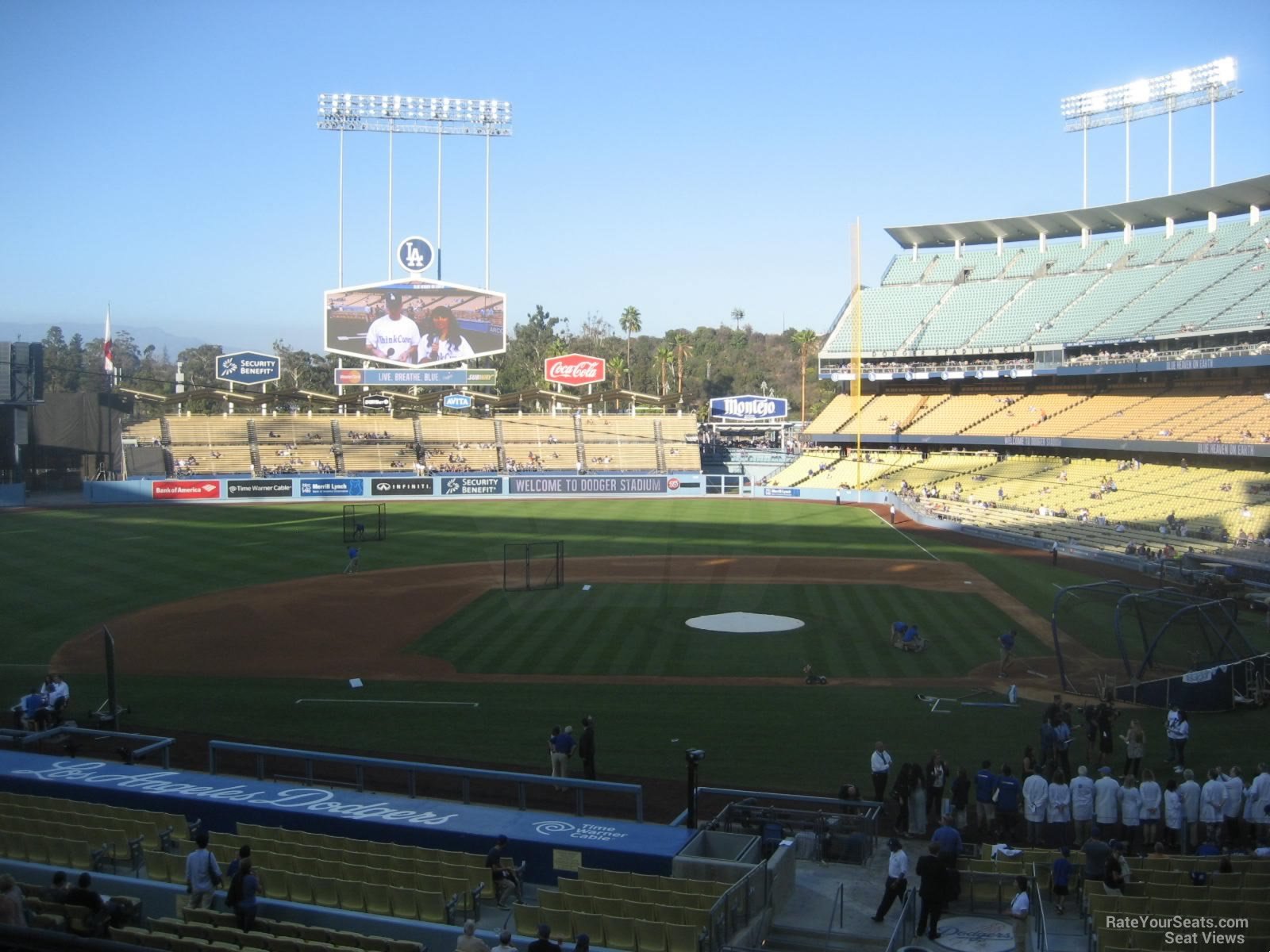 section 125, row f seat view  for baseball - dodger stadium