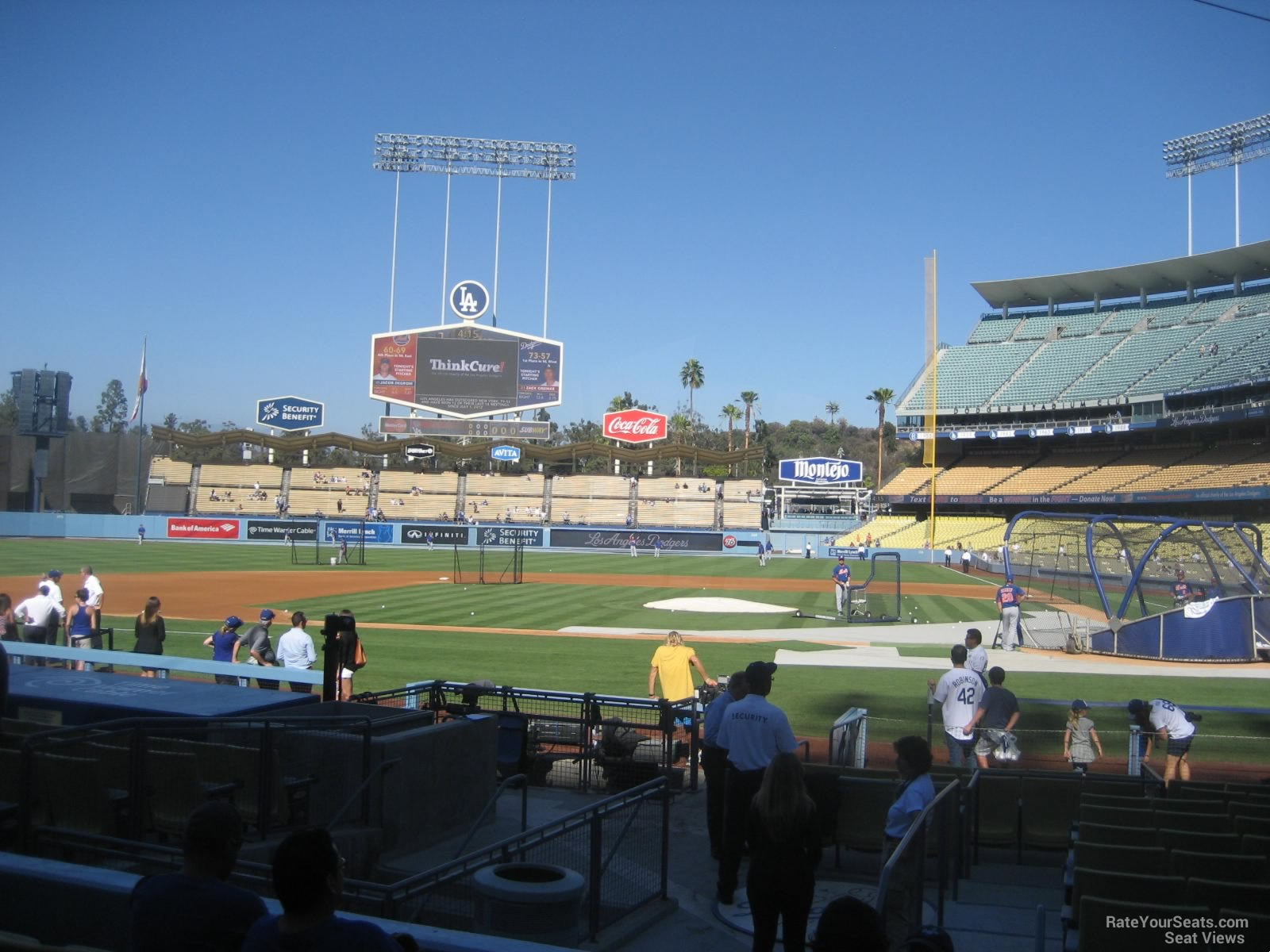 section 13, row f seat view  for baseball - uniqlo field at dodger stadium