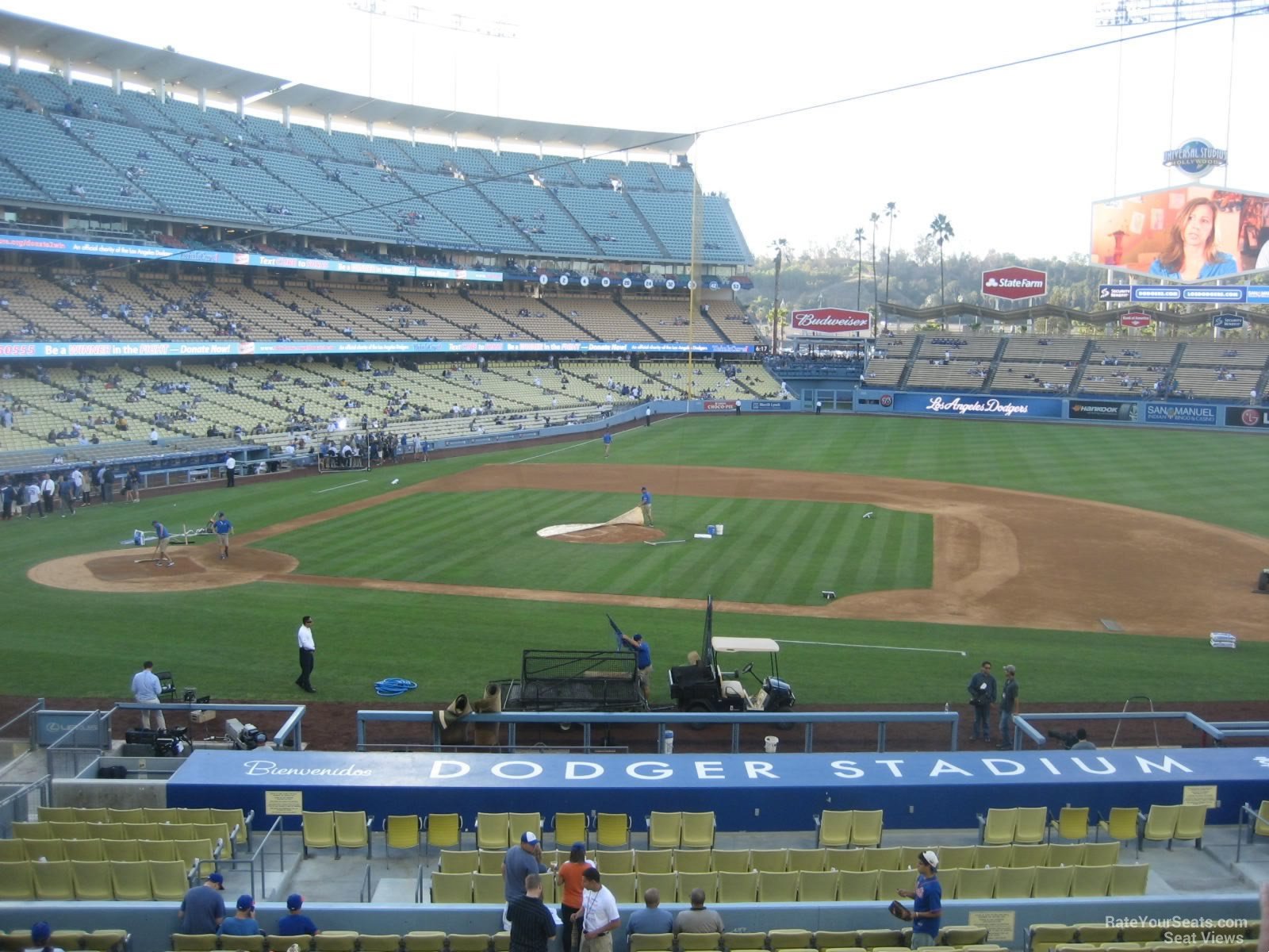 section 132, row c seat view  for baseball - dodger stadium