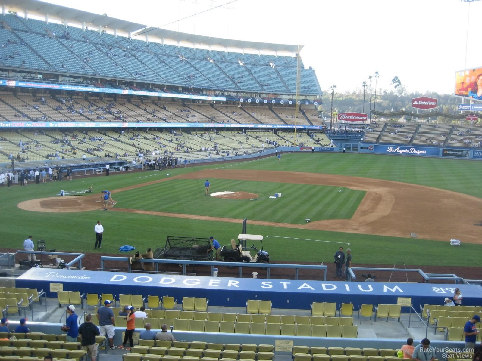 section 134, row c seat view  for baseball - dodger stadium