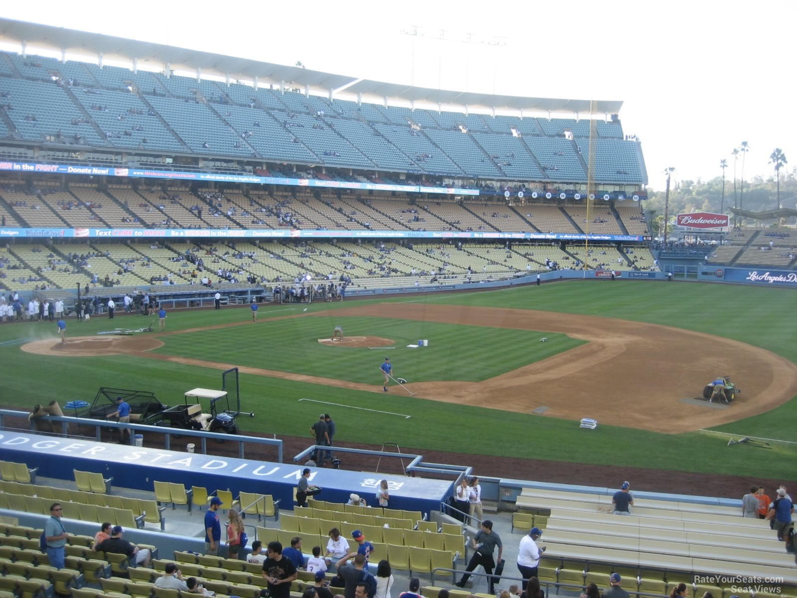 section 140, row c seat view  for baseball - dodger stadium