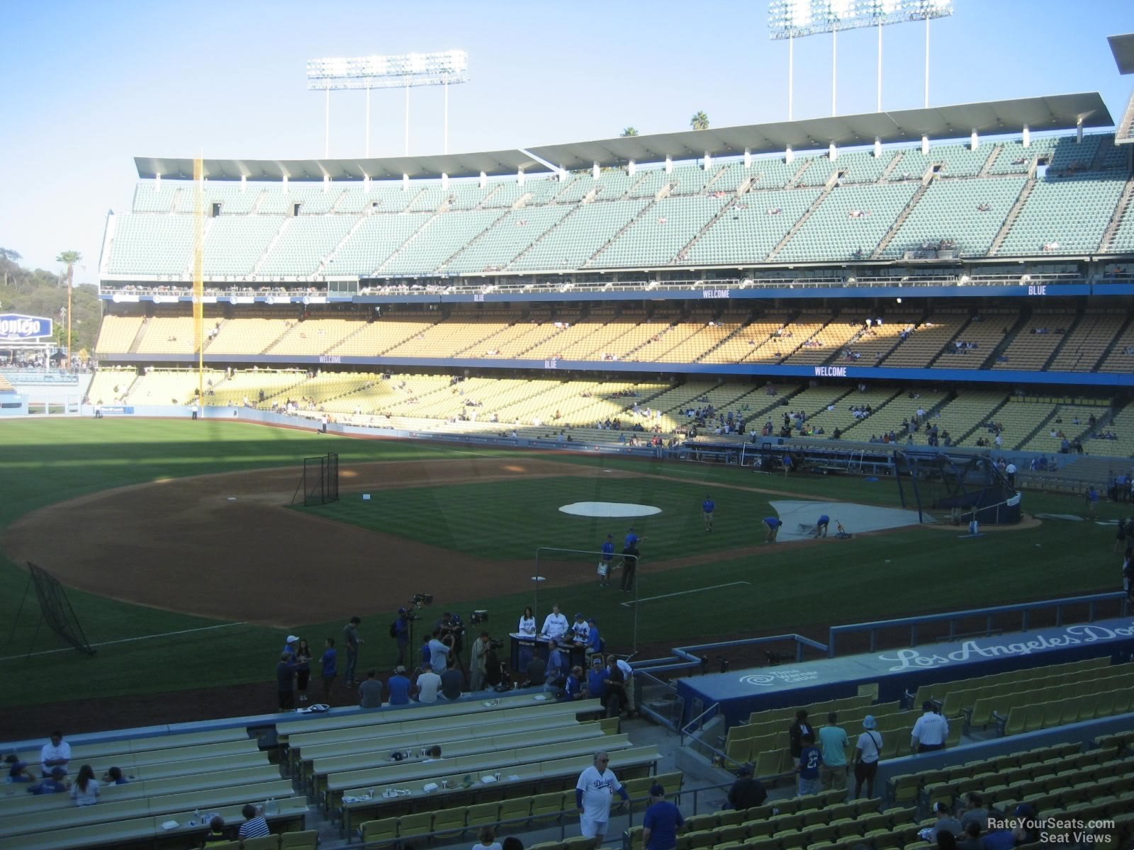 section 143, row c seat view  for baseball - dodger stadium
