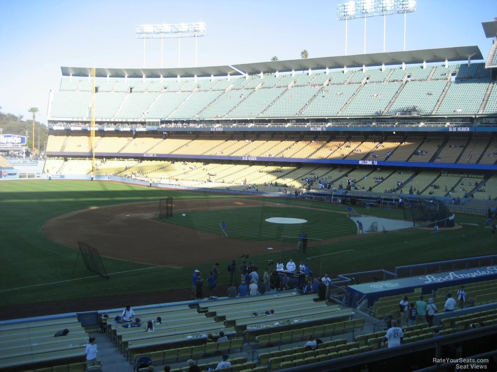 section 145, row f seat view  for baseball - dodger stadium